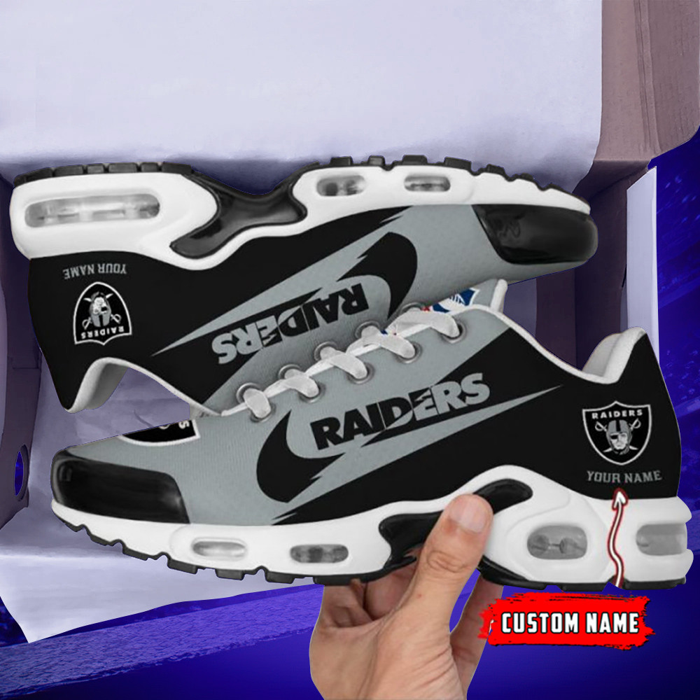 Las Vegas Raiders Logo Custom Name Air Max Shoes Air Cushion Sneakers