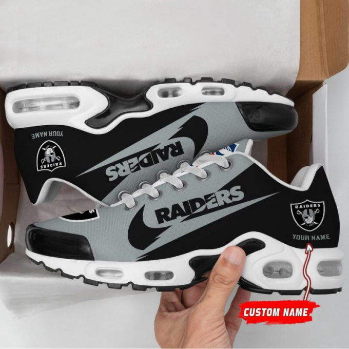 Las Vegas Raiders Logo Custom Name Shoes Air Cushion Sneakers