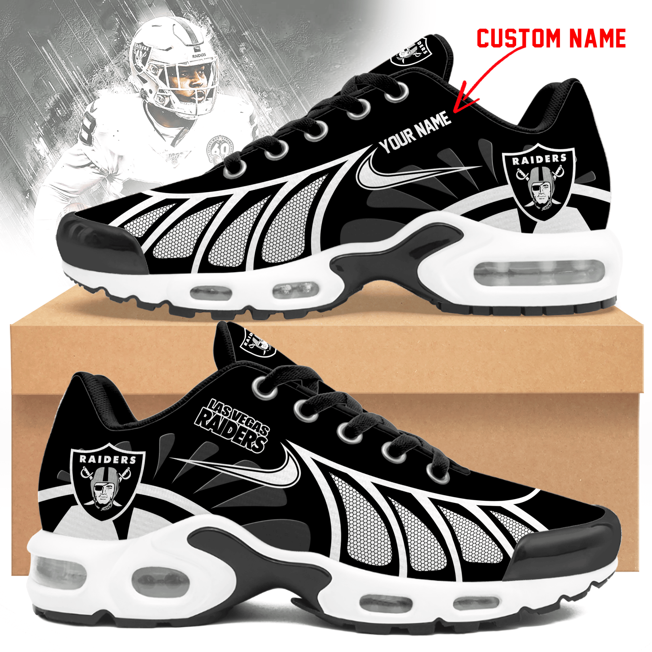Las Vegas Raiders  Personalized Air Max Shoes TD 050625