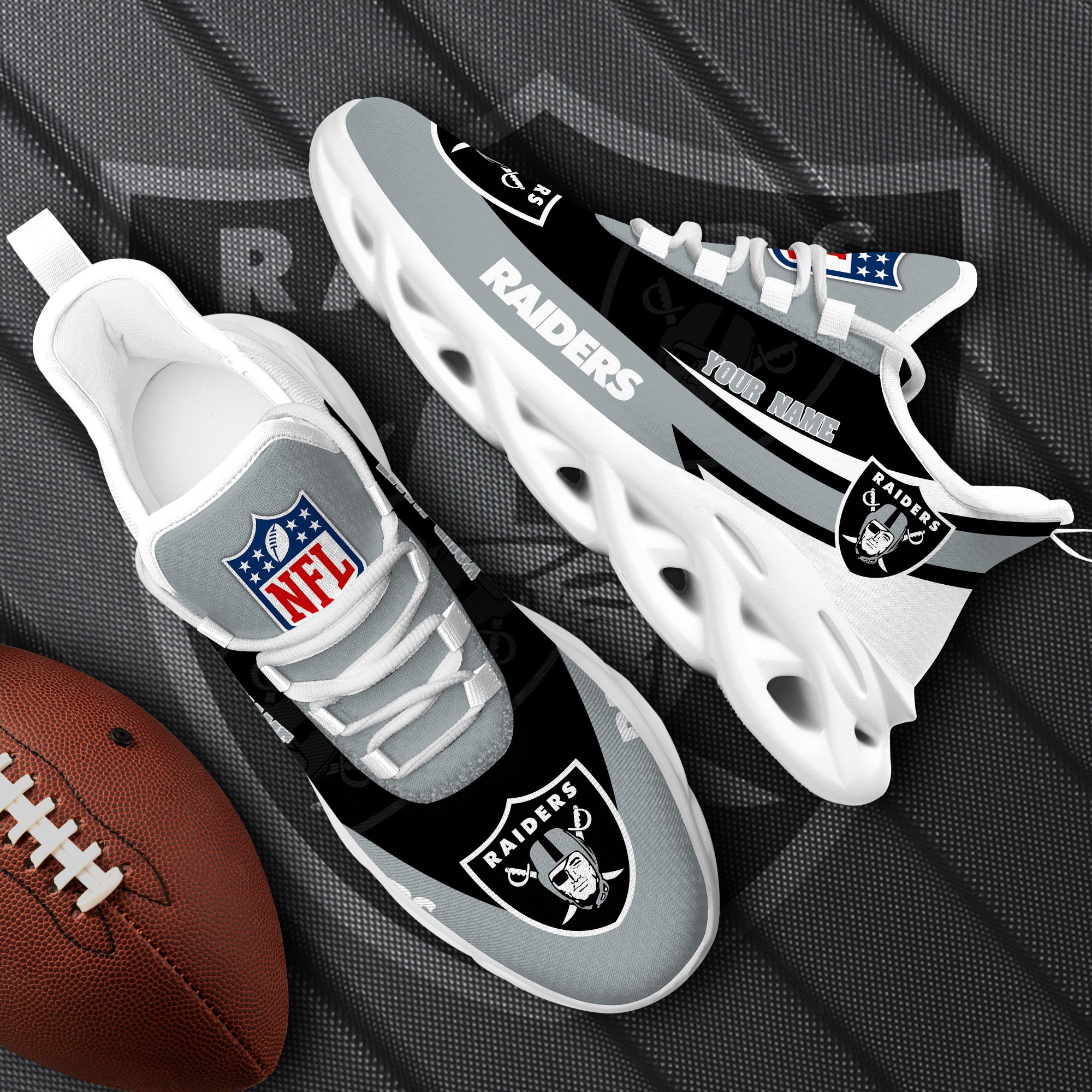 Las Vegas Raiders White Max Soul Shoes 2026 Versions Custom Your Name, Sports Gift For Fan, Sport Gifts PH410
