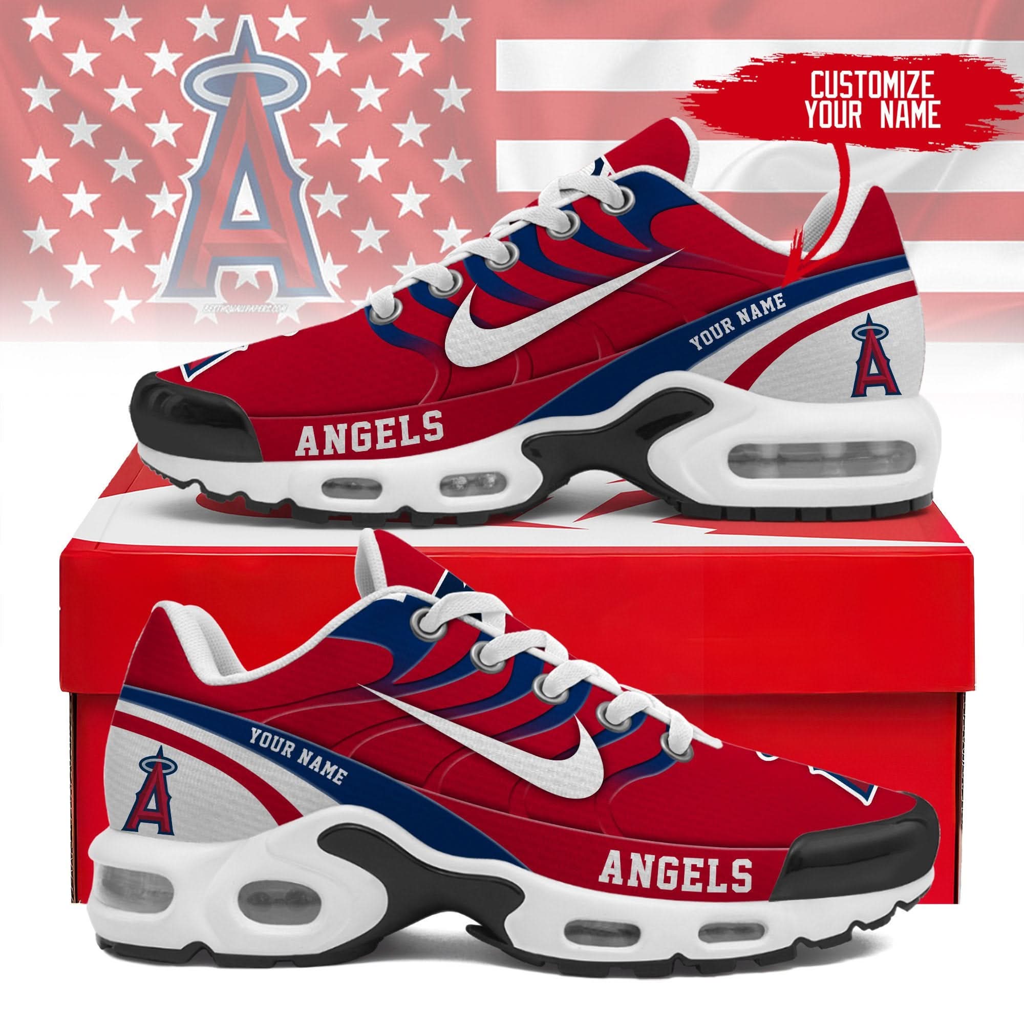 Los Angeles Angels Personalized Air Max Shoes 300525