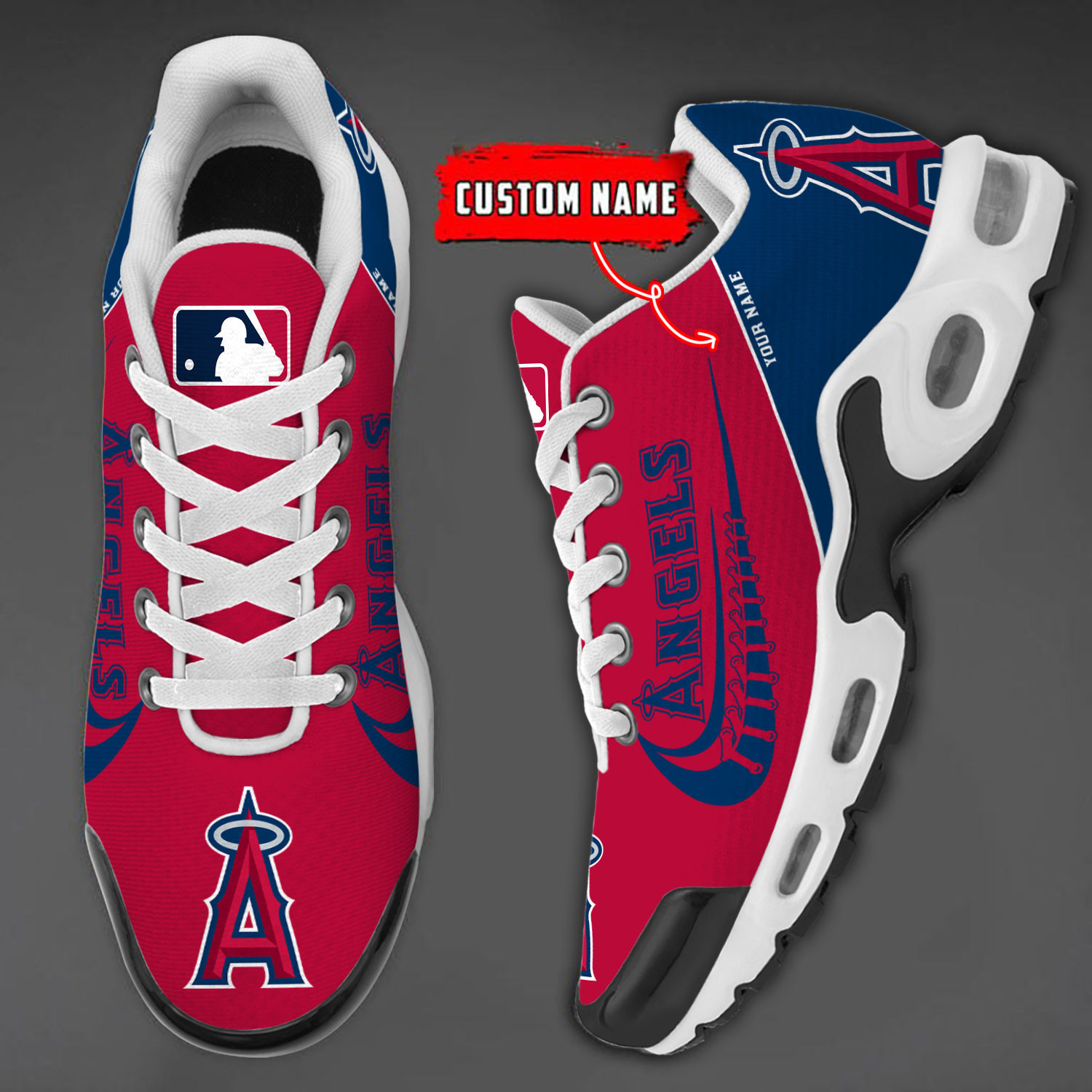 Los Angeles Angels Team Logo Baseball God Wings Air Max Shoes Sneaker