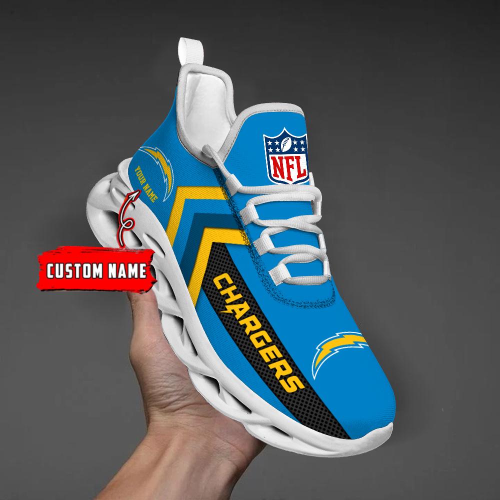 Los Angeles Chargers Black Max Soul Shoes 2026 Versions Custom Name 638