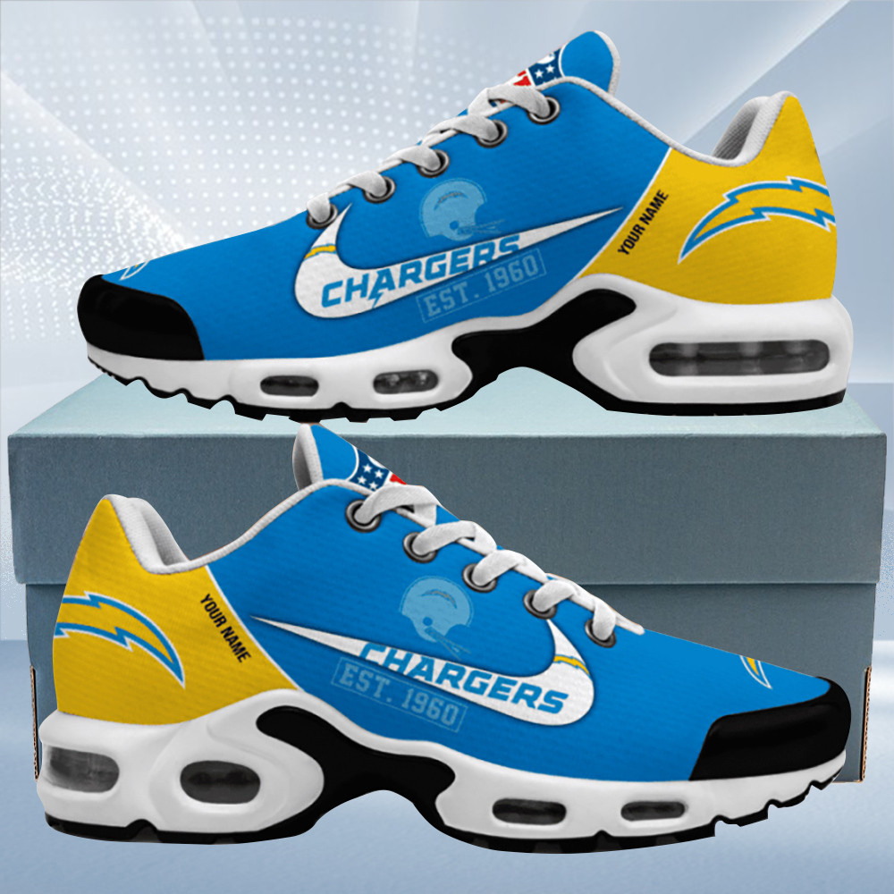 Los Angeles Chargers Est. Custom Name Air Max Shoes Air Cushion Sneakers