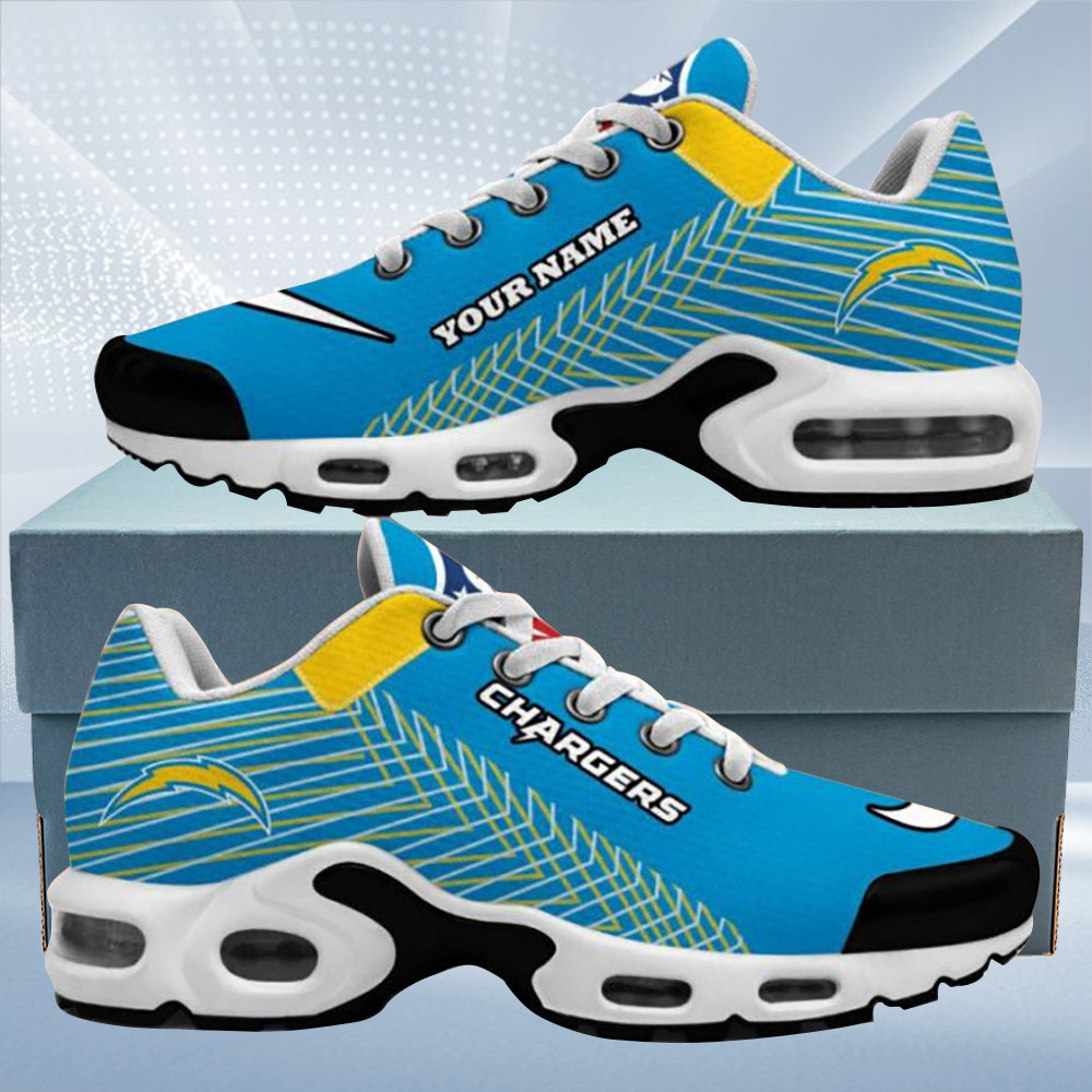los angeles chargers logo custom name air max shoes air cushion sneakers 5044 c68ea