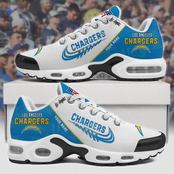 Los Angeles Chargers Personalized Name Team Mix Colors Wing Logo TN Air Max Shoes Air Cushion Sneakers