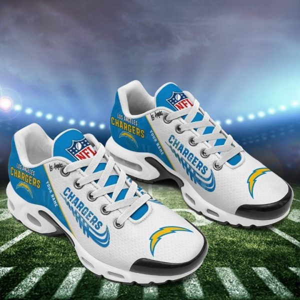 los angeles chargers personalized name team mix colors wing logo tn air max shoes air cushion sneakers 6298 vkm88