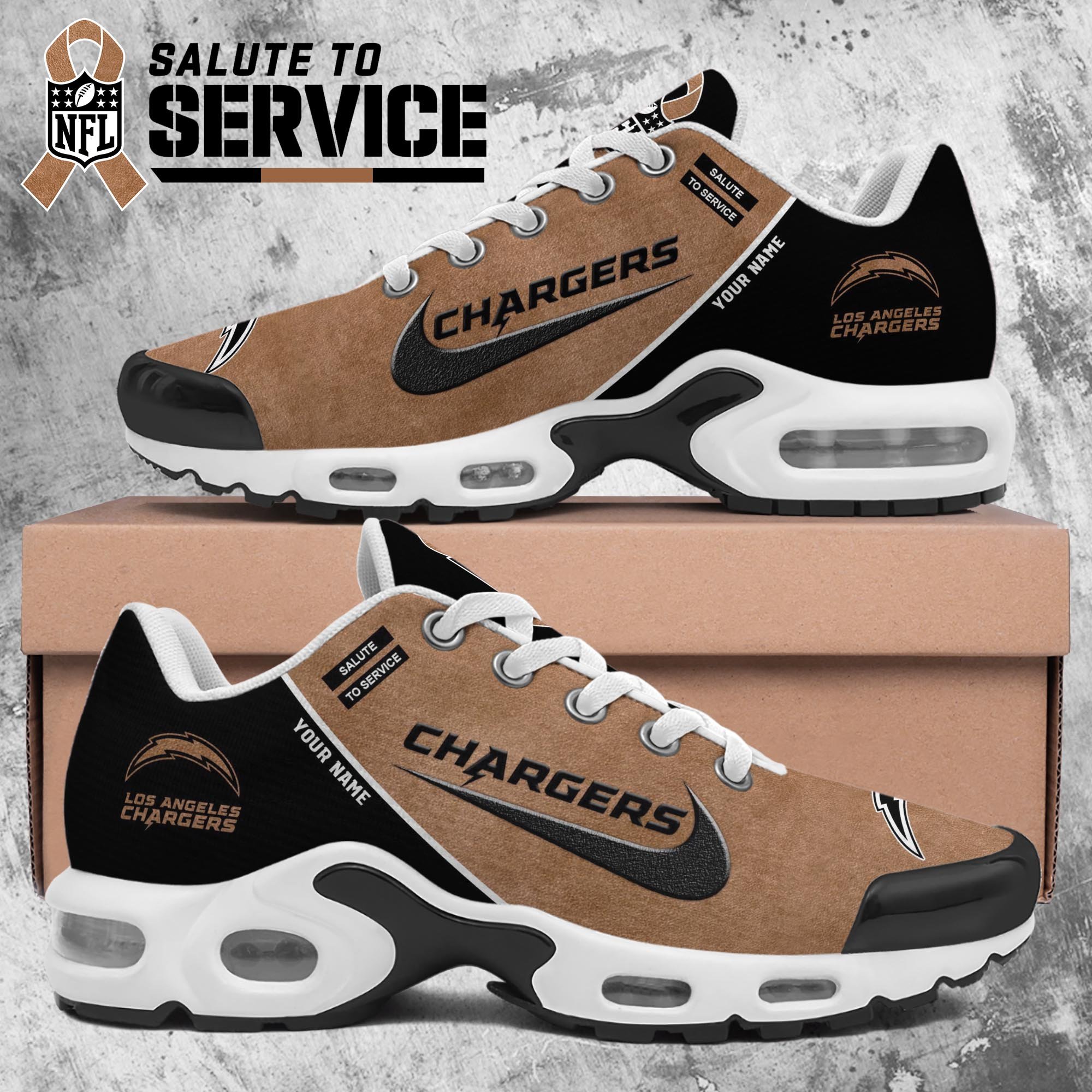 Los Angeles Chargers TN Shoes 2026 Version Custom Name, Shoes For Football Fans, Fan Gifts PH623