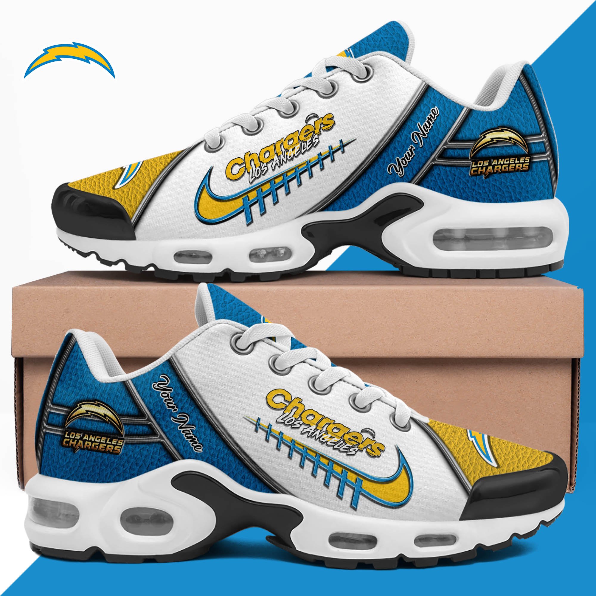los angeles chargers tn shoes 2026 version custom your name football team shoes 516 2061