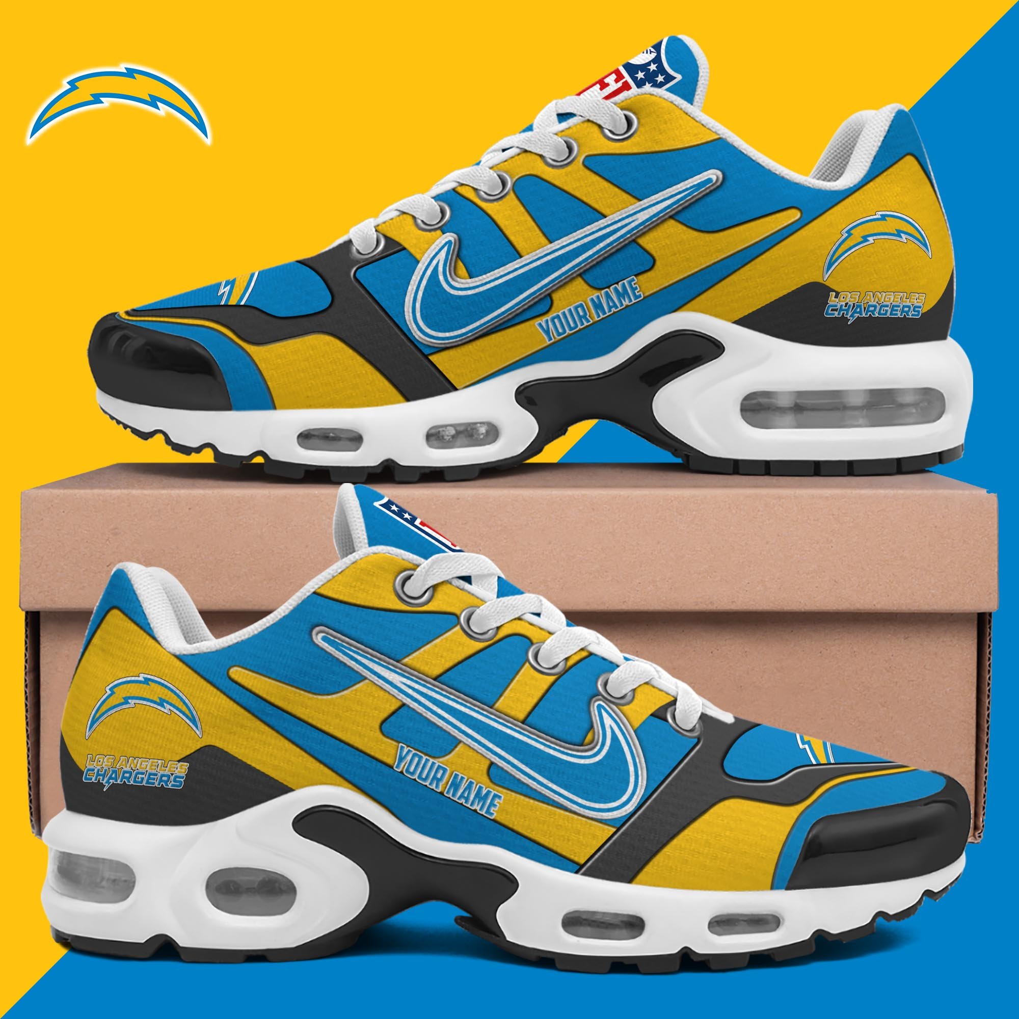 los angeles chargers tn shoes custom your name 2875 wd8ch