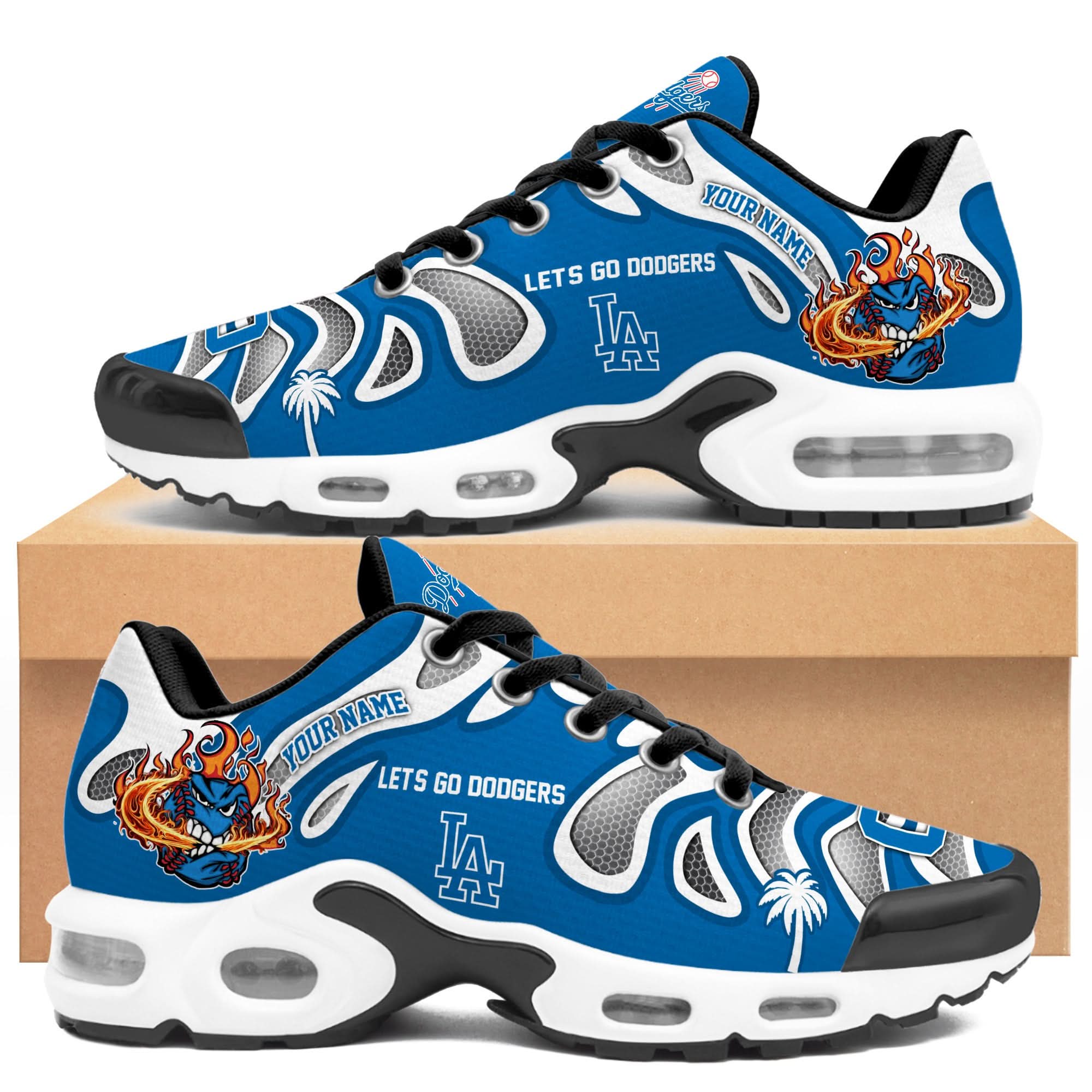 los angeles dodgers personalized air max shoes 6768