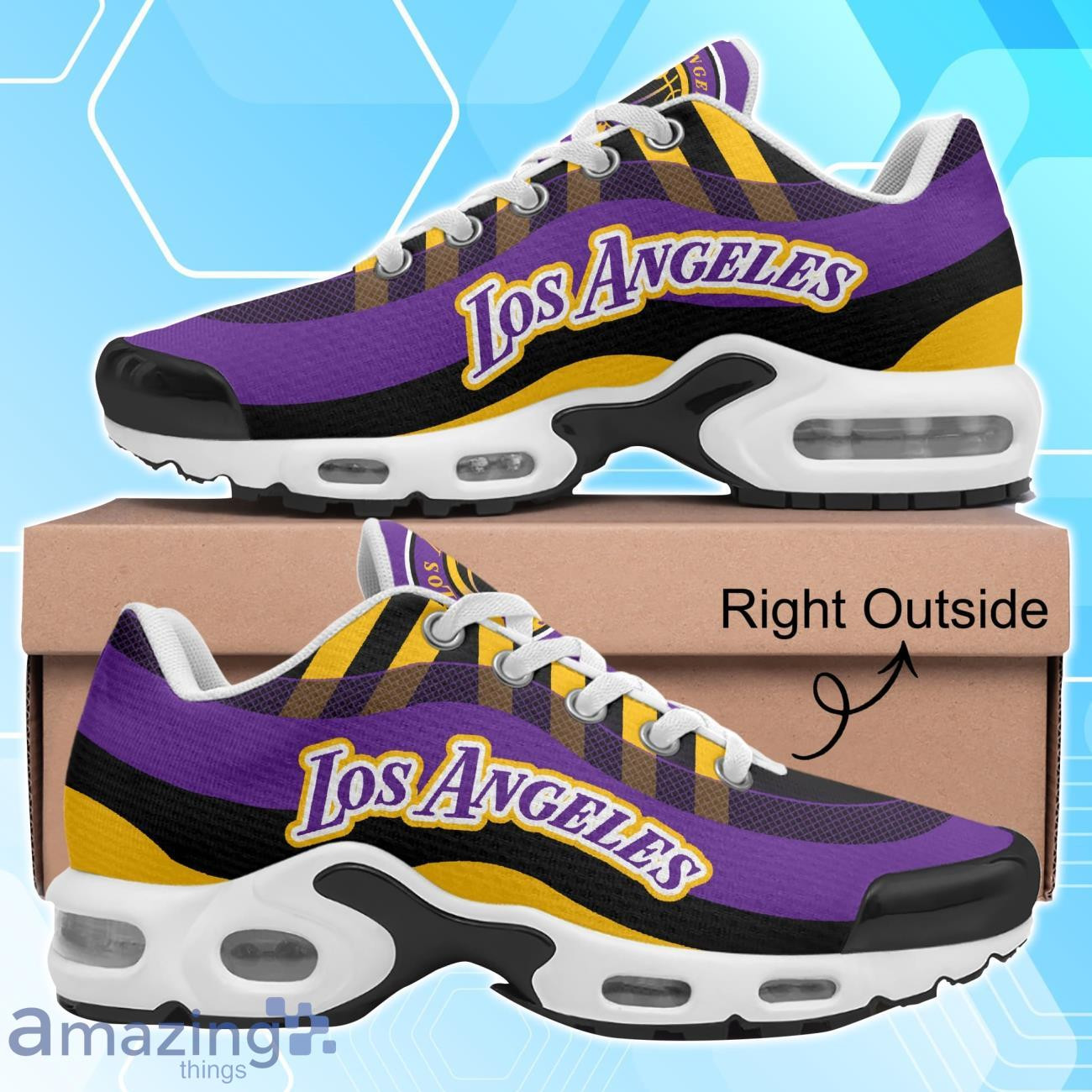 los angeles lakers nba basketball team colors waves tn air max shoes air cushion sneakers 4916 lk3wp