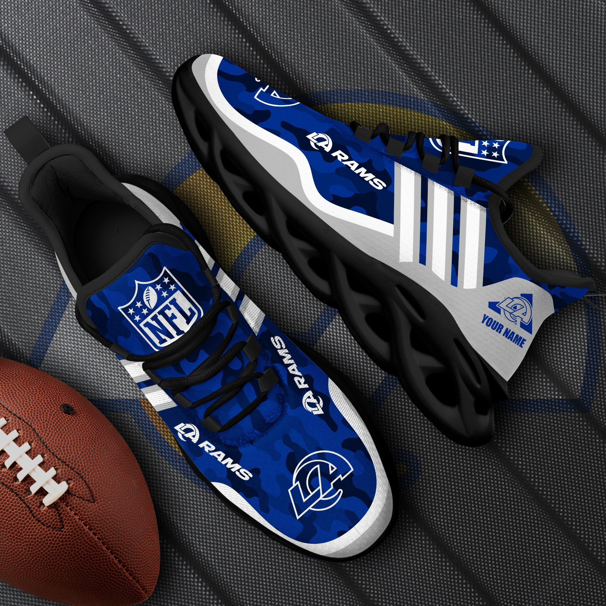 los angeles rams black max soul shoes 2026 versions custom name 430 9689 c4e8w