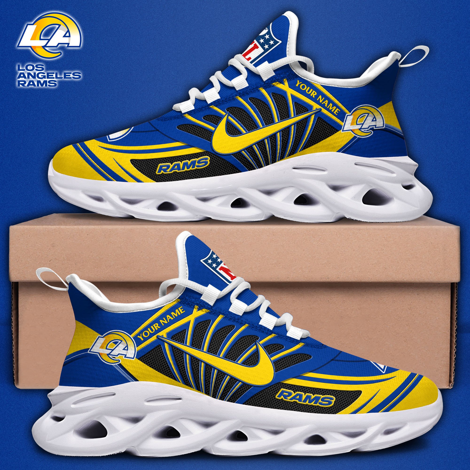 los angeles rams black max soul shoes 2026 versions custom name 898 5462