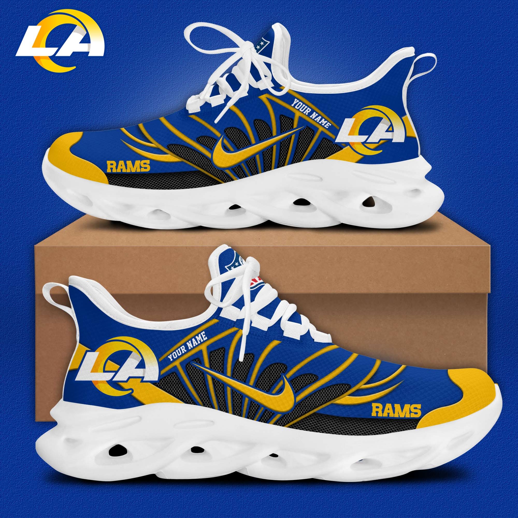 los angeles rams customized premium max soul shoes 2819 1ufha