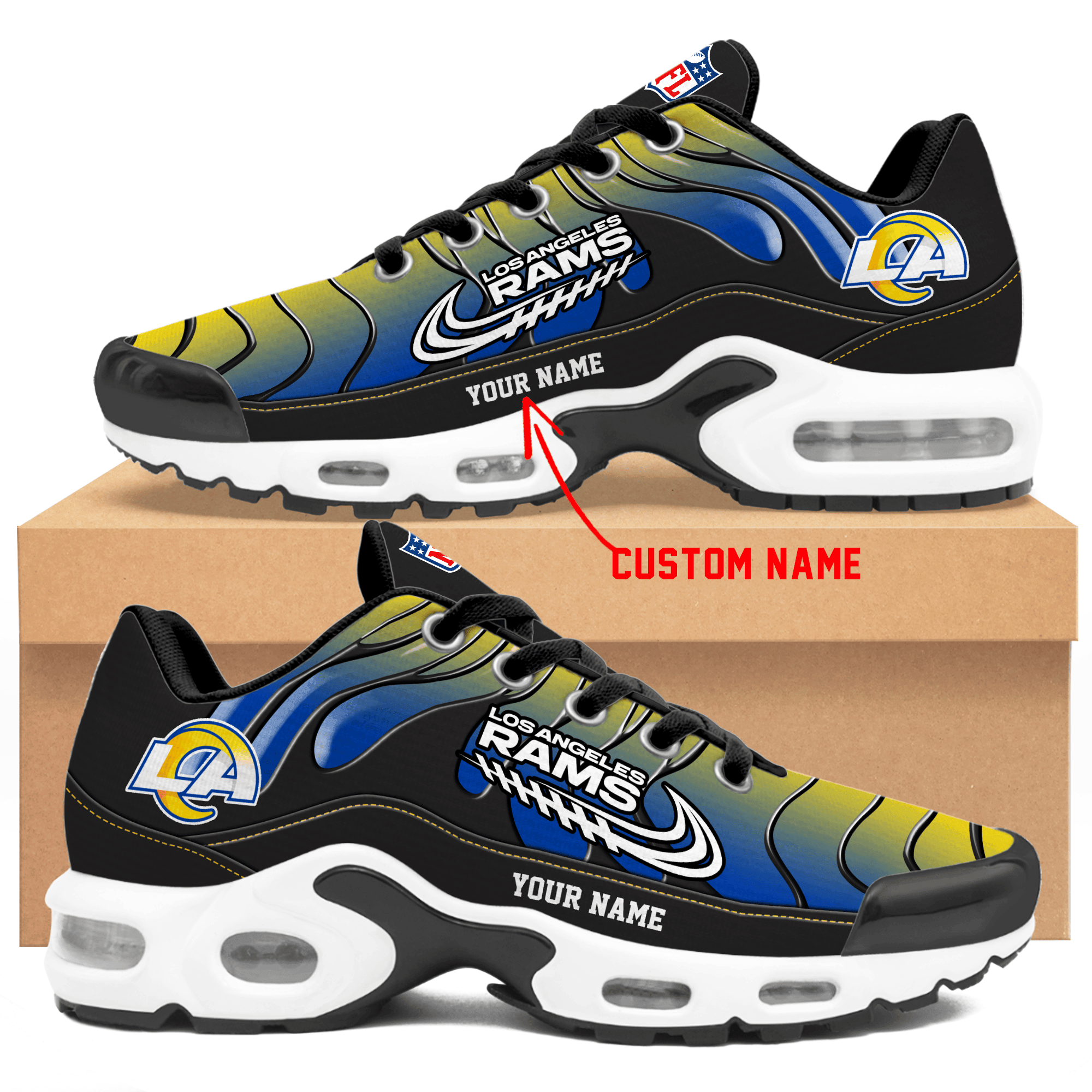 los angeles rams personalized air max shoes td 5189 uvdhp