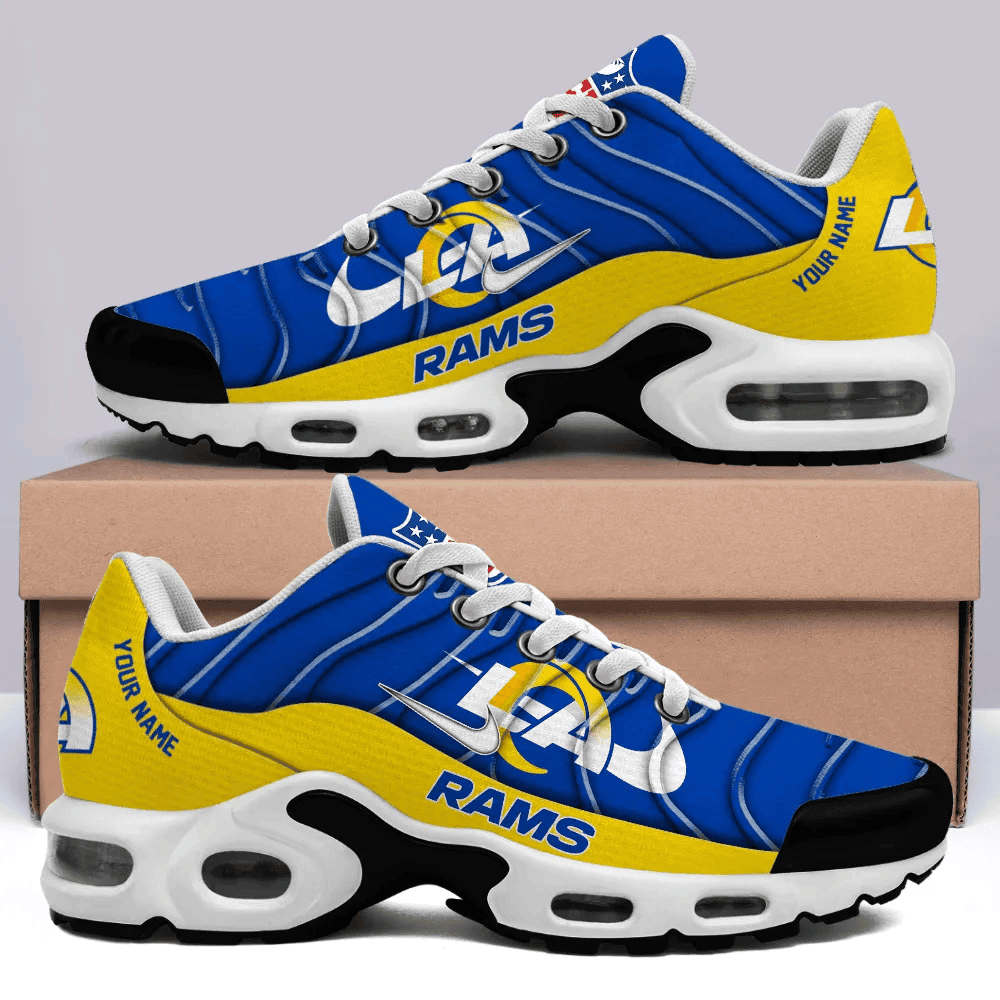 Los Angeles Rams Personalized Name Team Mix Colors V4 TN Shoes Air Cushion Sneakers