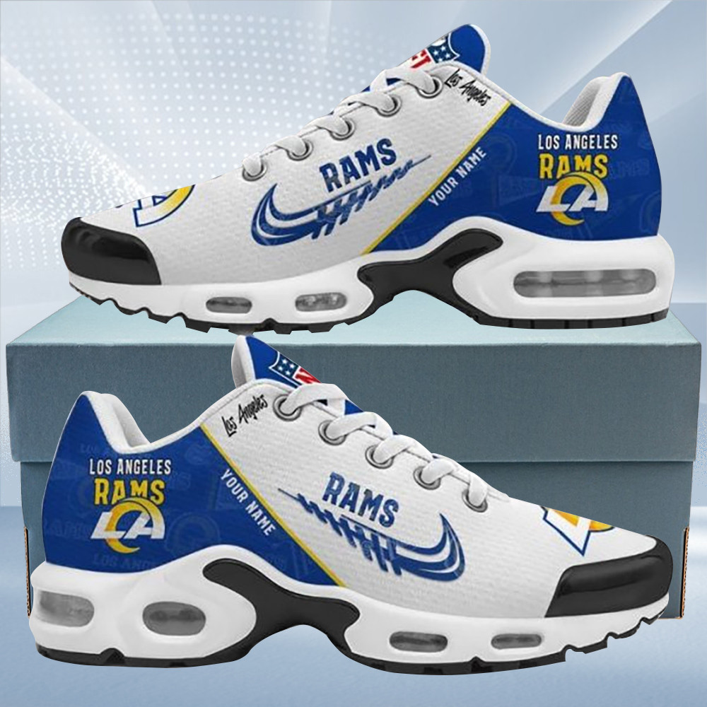 los angeles rams personalized name team mix colors wing logo tn air max shoes air cushion sneakers 2836 bqnqb