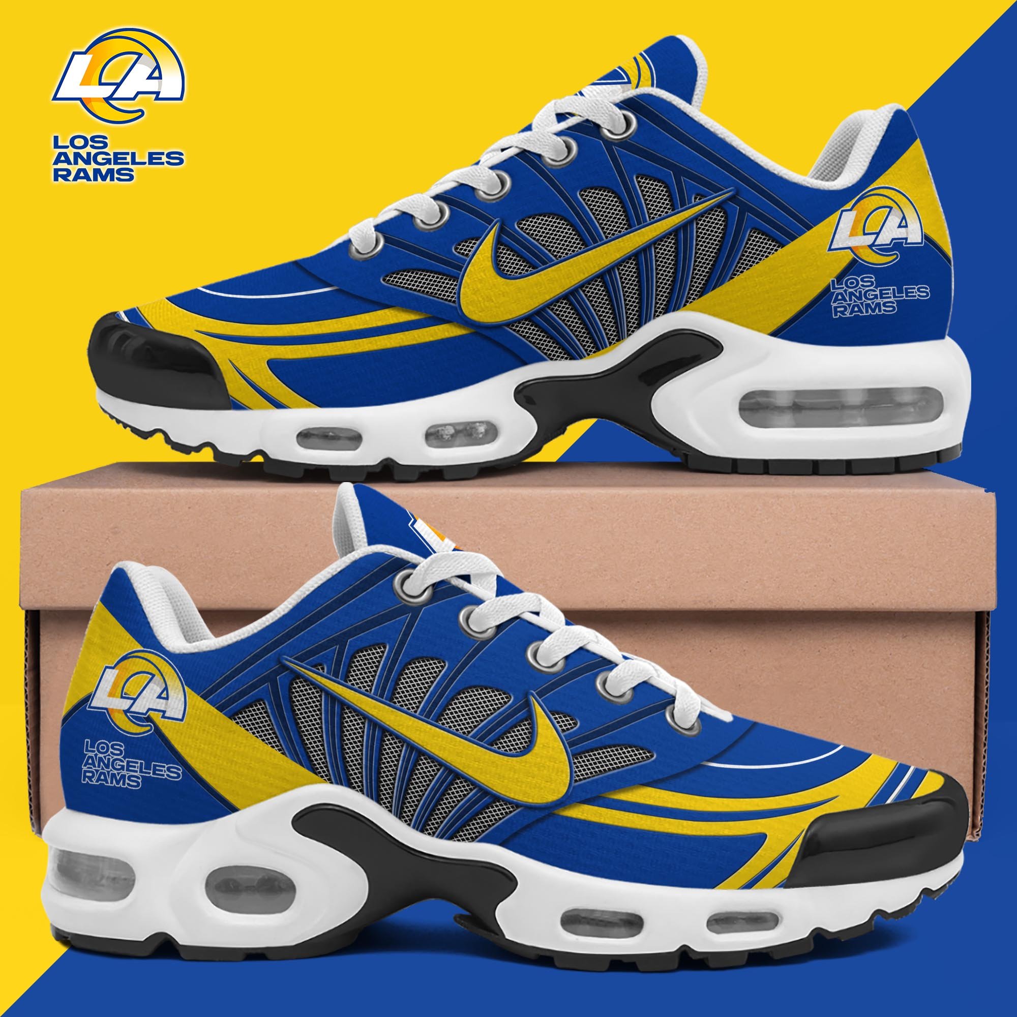 Los Angeles Rams TN Shoes 2026 Version Custom Name 137