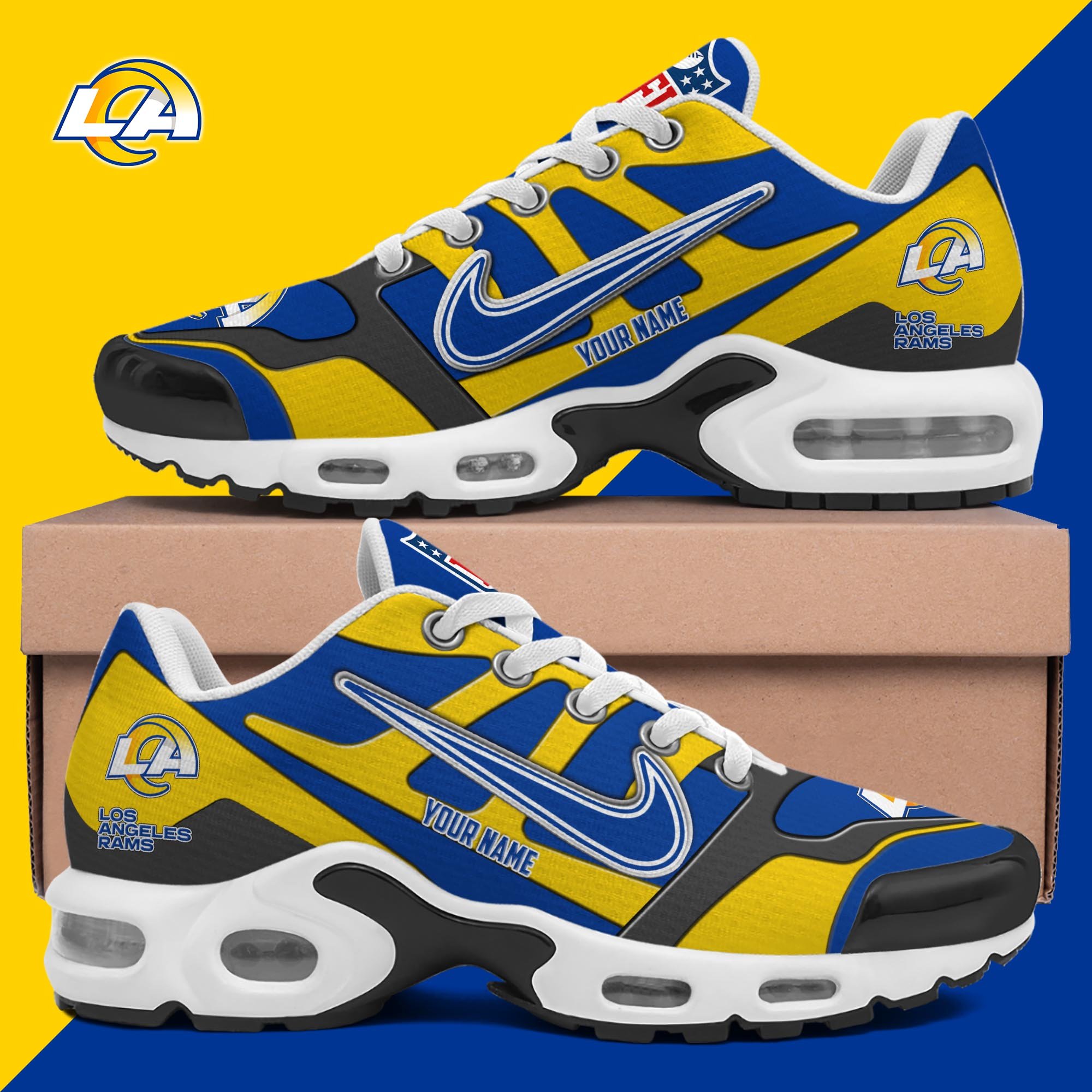 Los Angeles Rams TN Shoes Custom Your Name 