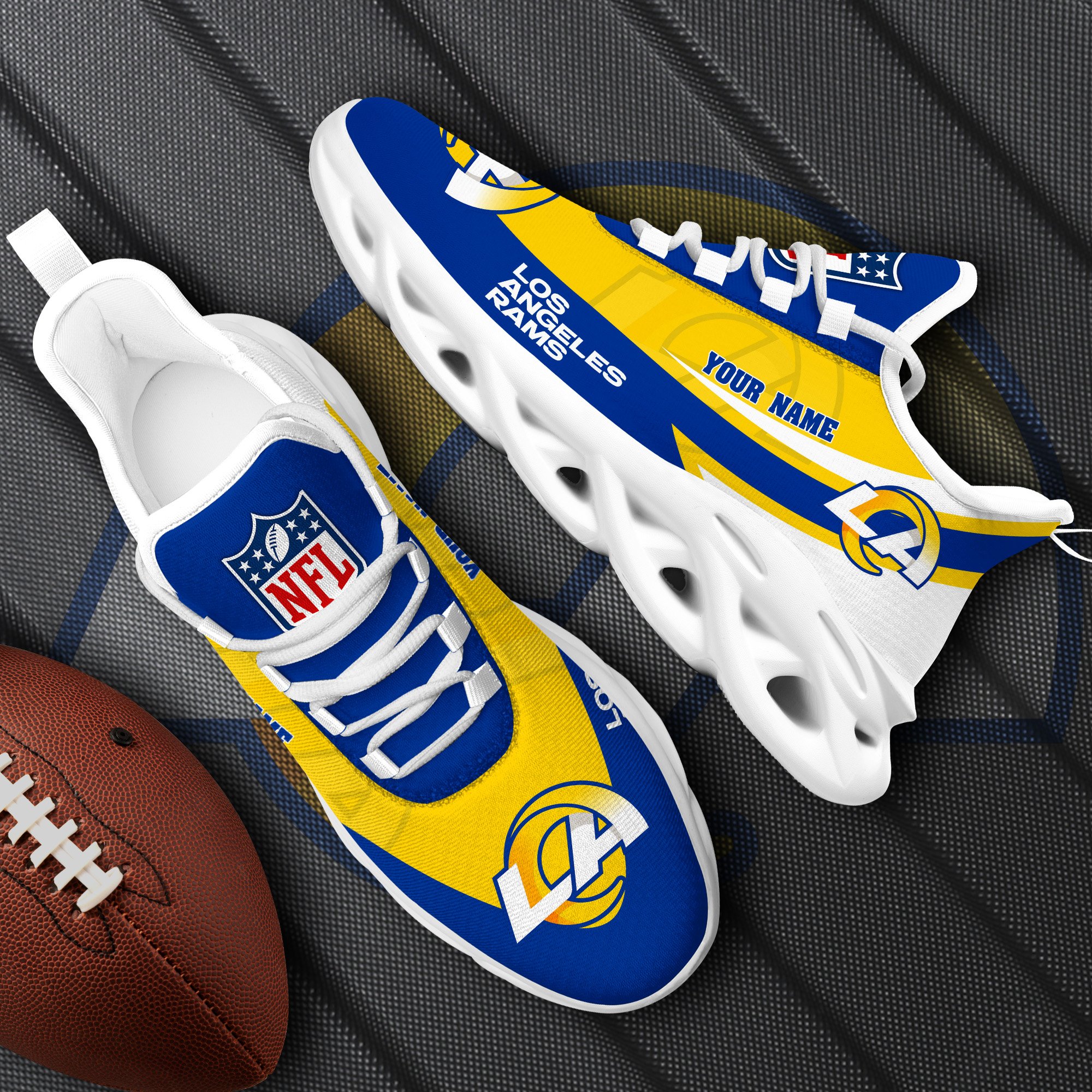 Los Angeles Rams White Max Soul Shoes 2026 Versions Custom Your Name, Sports Gift For Fan, Sport Gifts PH410