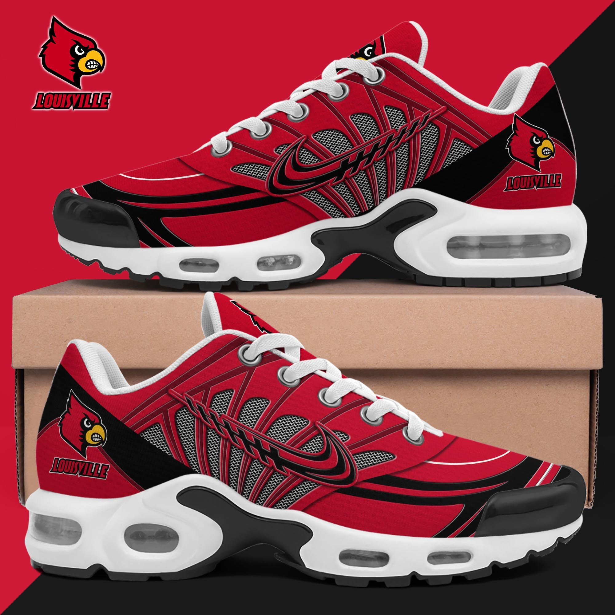 louisville cardinals tn shoes 2026 version custom name 135 4928 reqnj