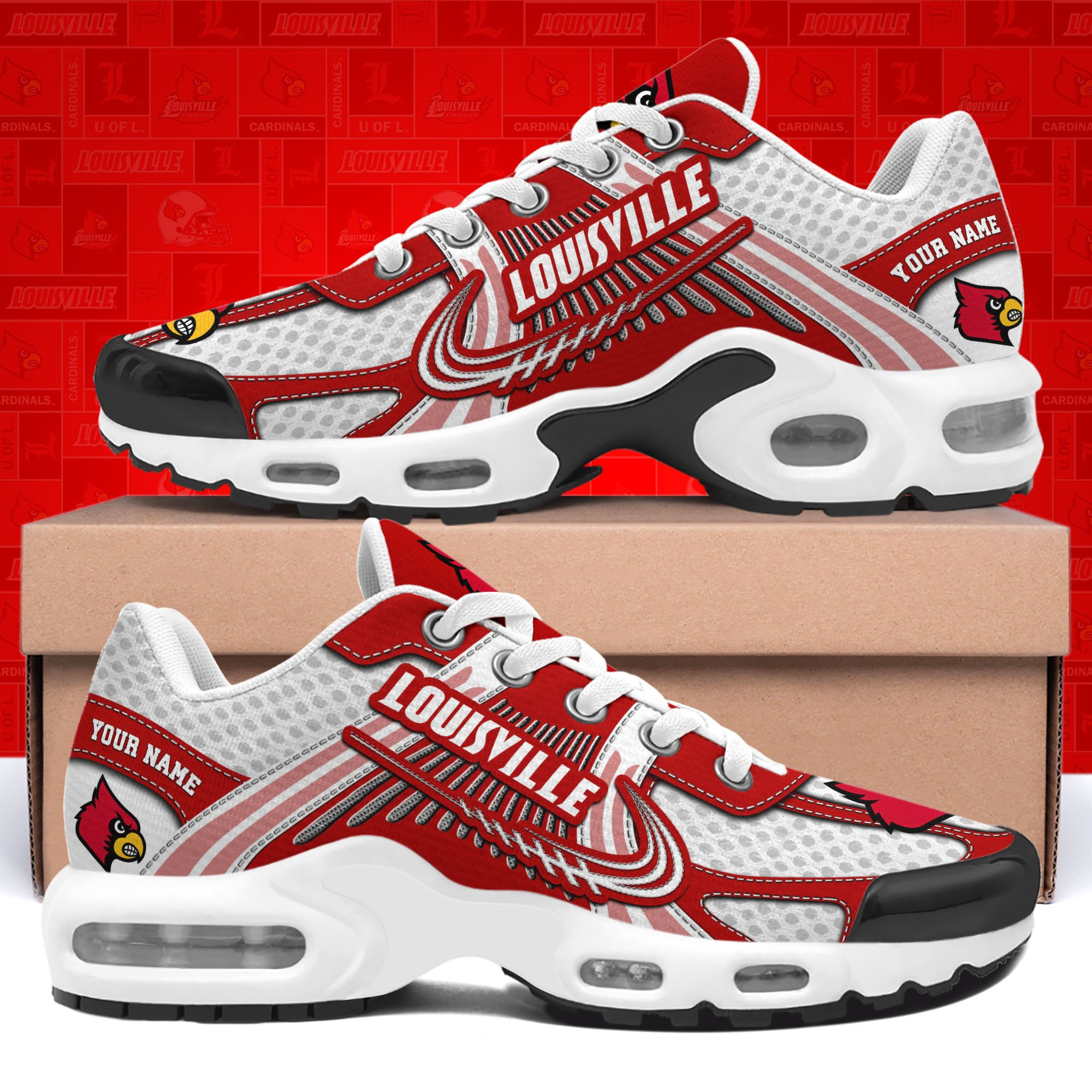 louisville cardinals tn shoes custom your name sport shoes 8931 zer07