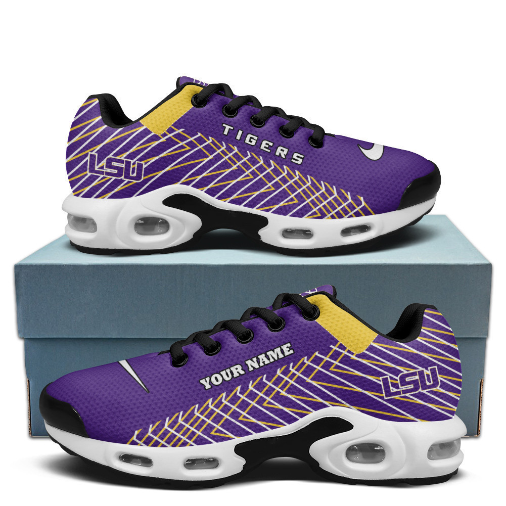 lsu personalized name team colors jagged lines tn shoes air cushion sneakers 8203 jt1v4
