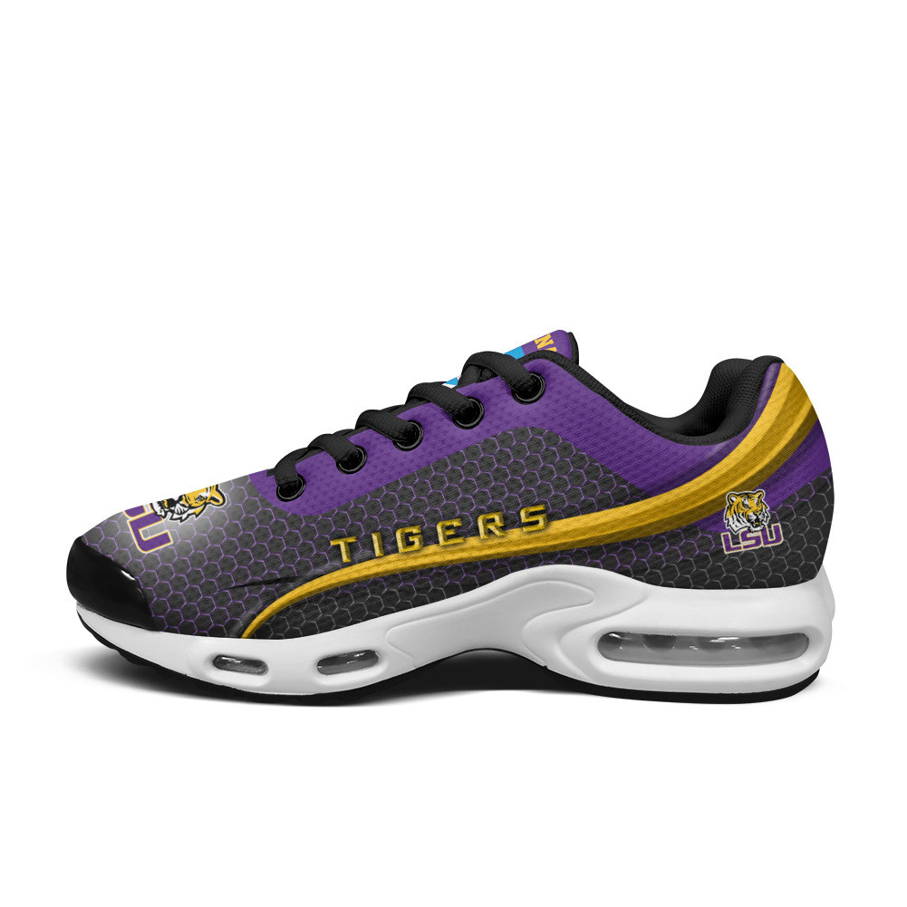 lsu personalized name team colors wave line beehive pattern tn air max shoes air cushion sneakers 9391 sfbmi