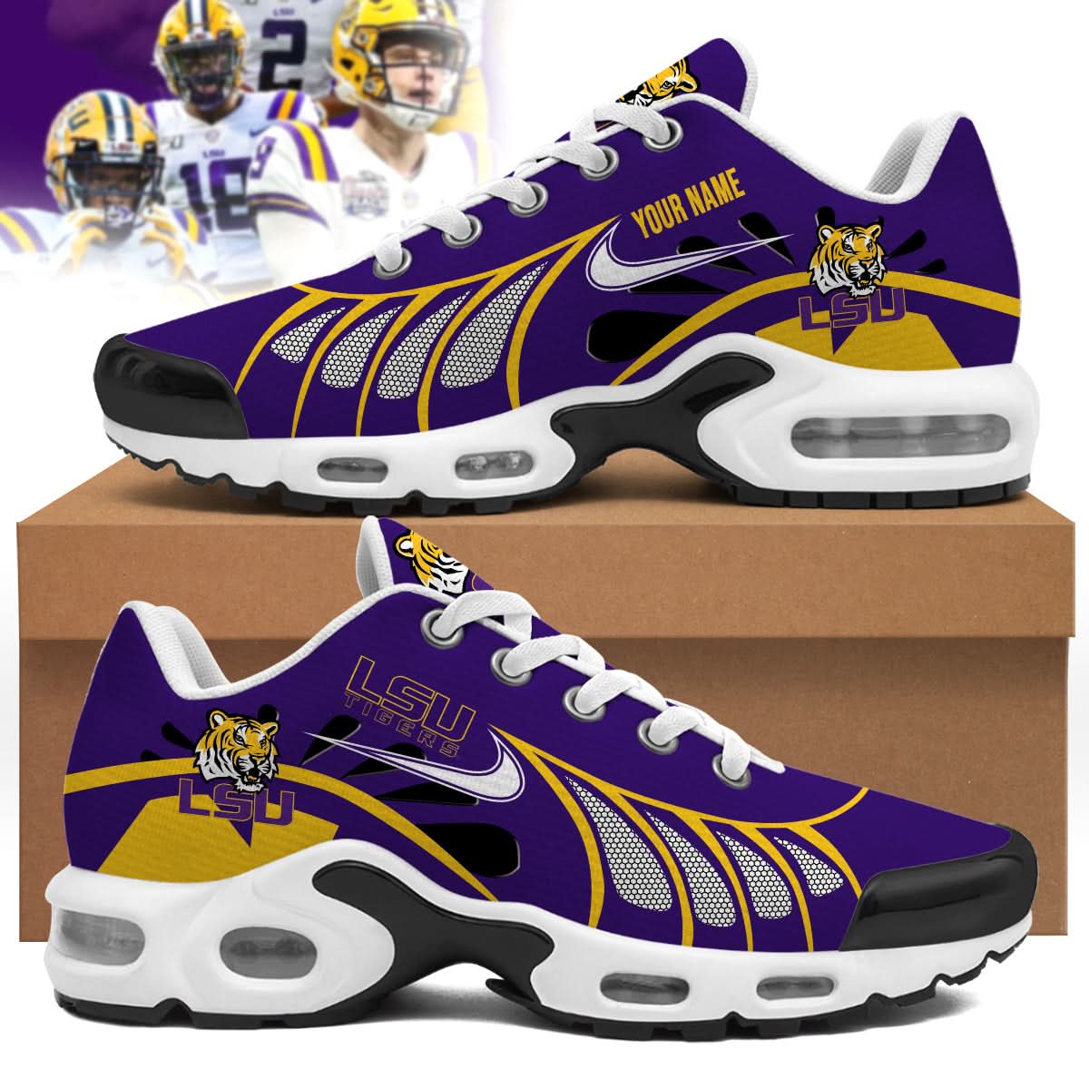 LSU Tigers  Personalized Air Max Shoes 