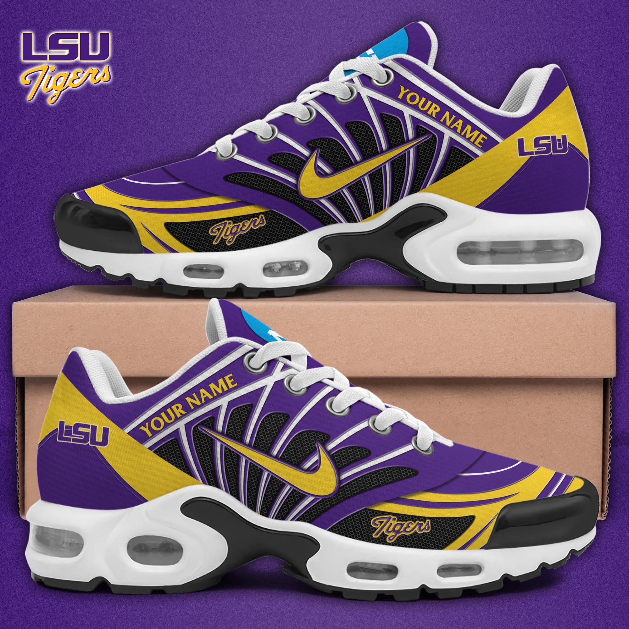 lsu tigers tn shoes 2026 version custom name 2800