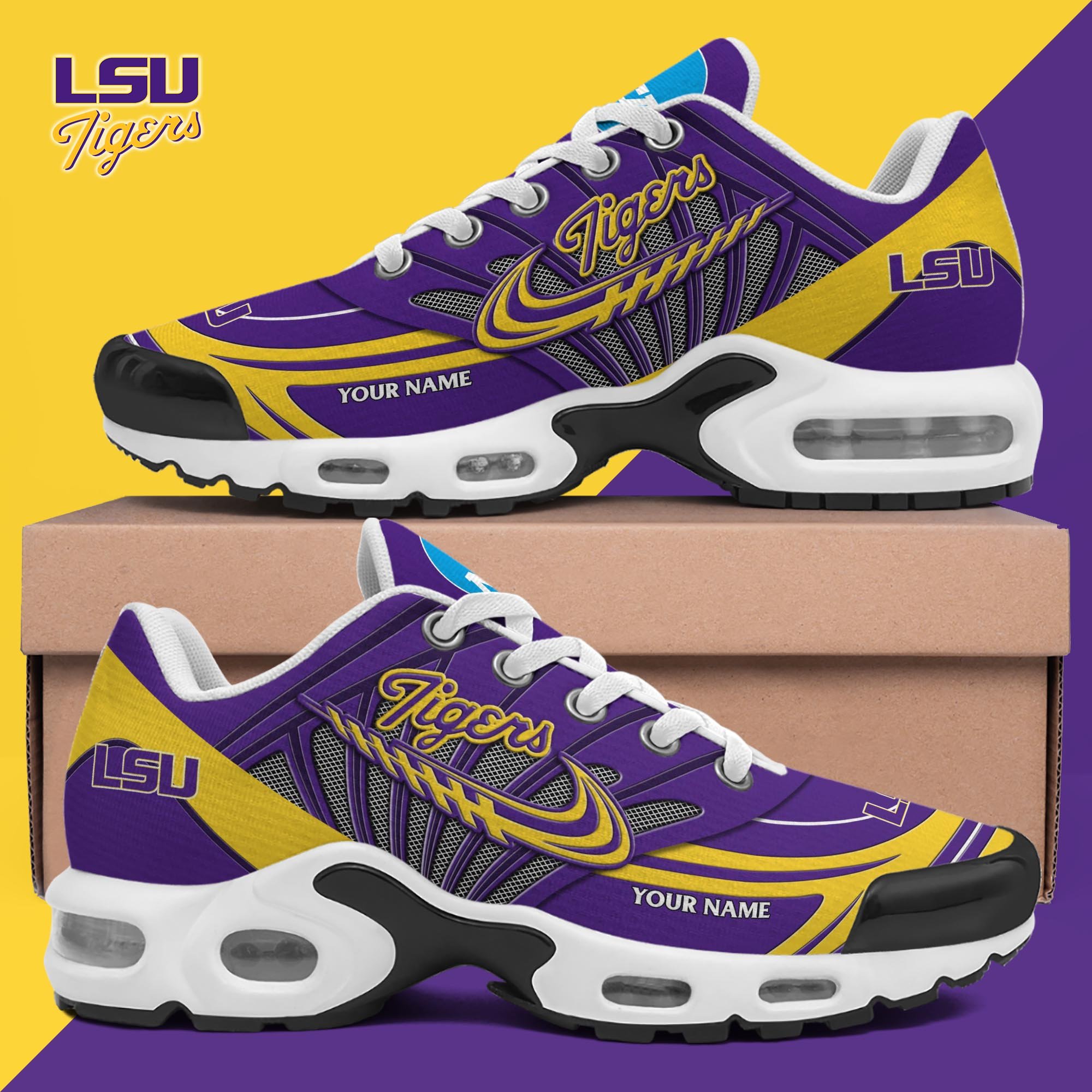 LSU TIGERS TN Shoes 2026 Version Custom Your Name 594