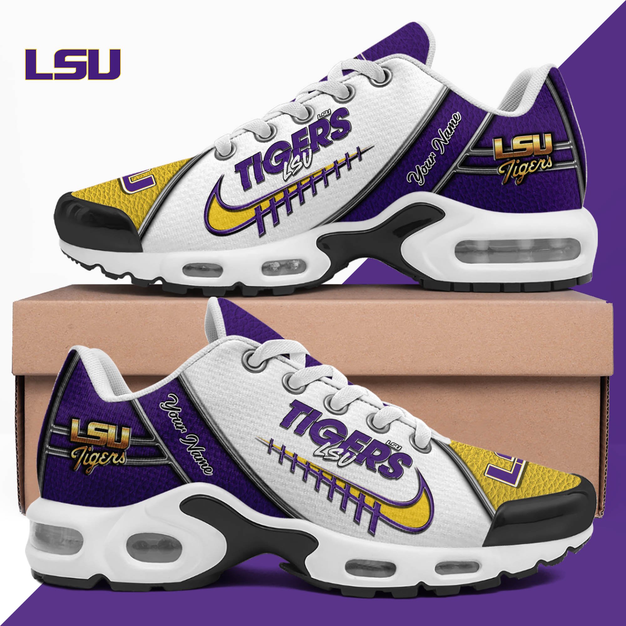 LSU TIGERS TN Shoes 2026 Version Custom Your Name, Football Team Shoes 516