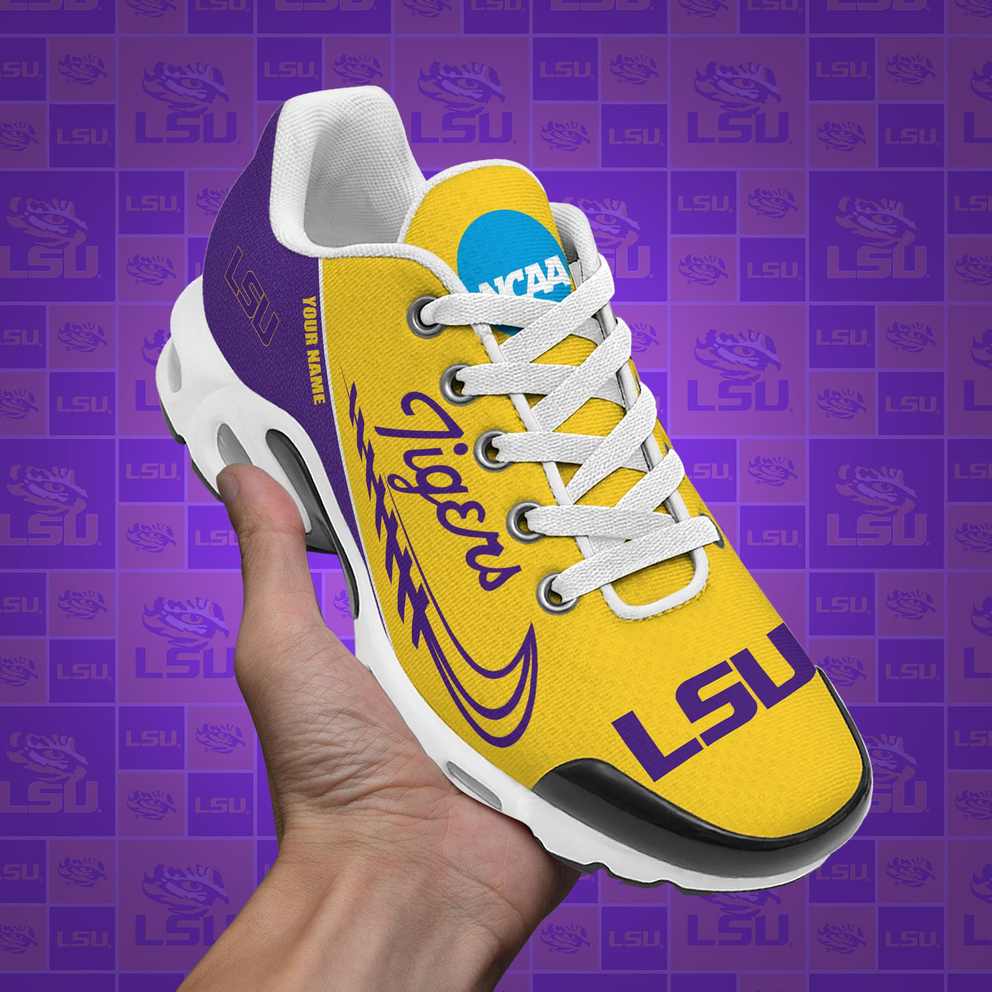 lsu tigers tn shoes custom your name 514 9236