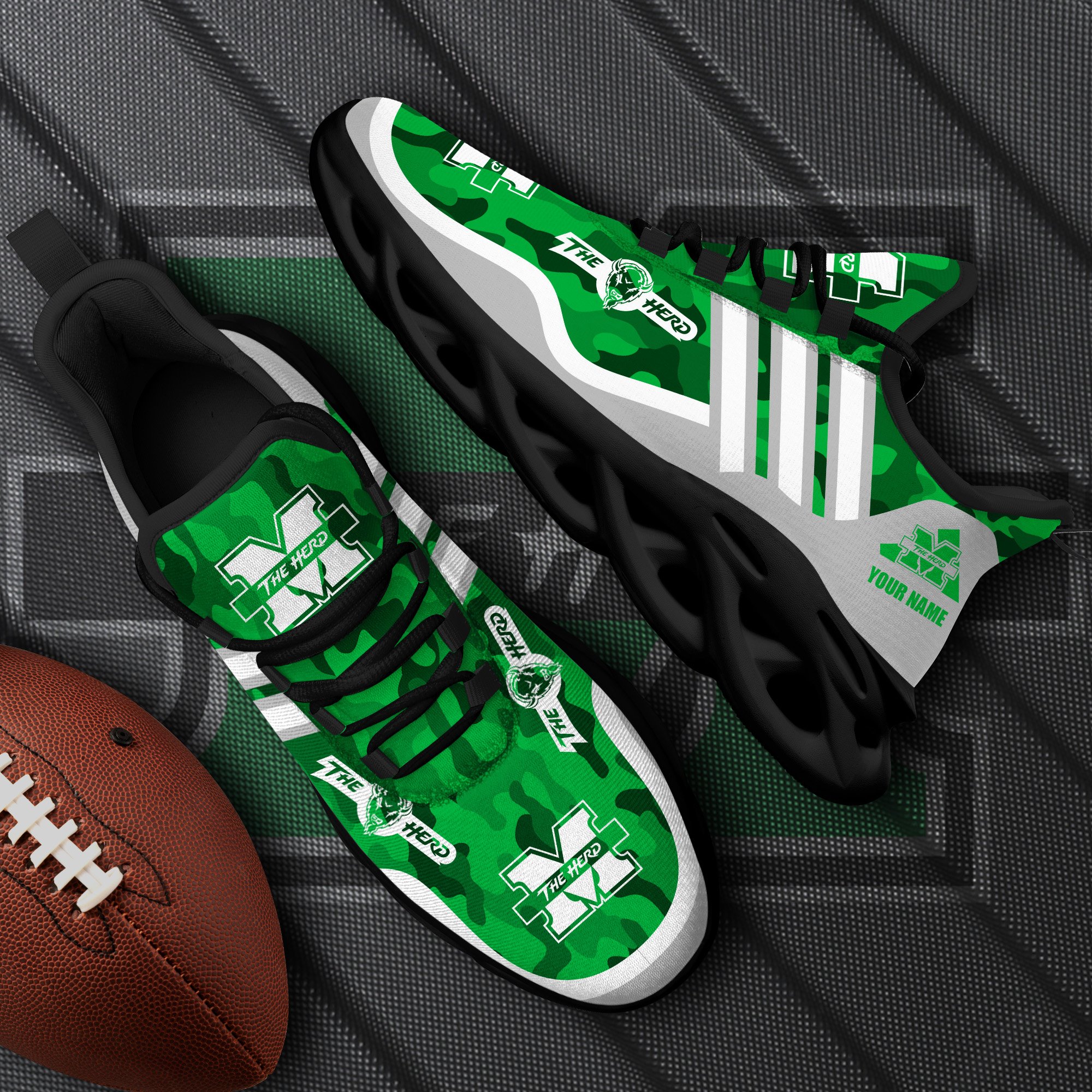 Marshall Thundering Herd Black Max Soul Shoes 2026 Versions Custom Name 466