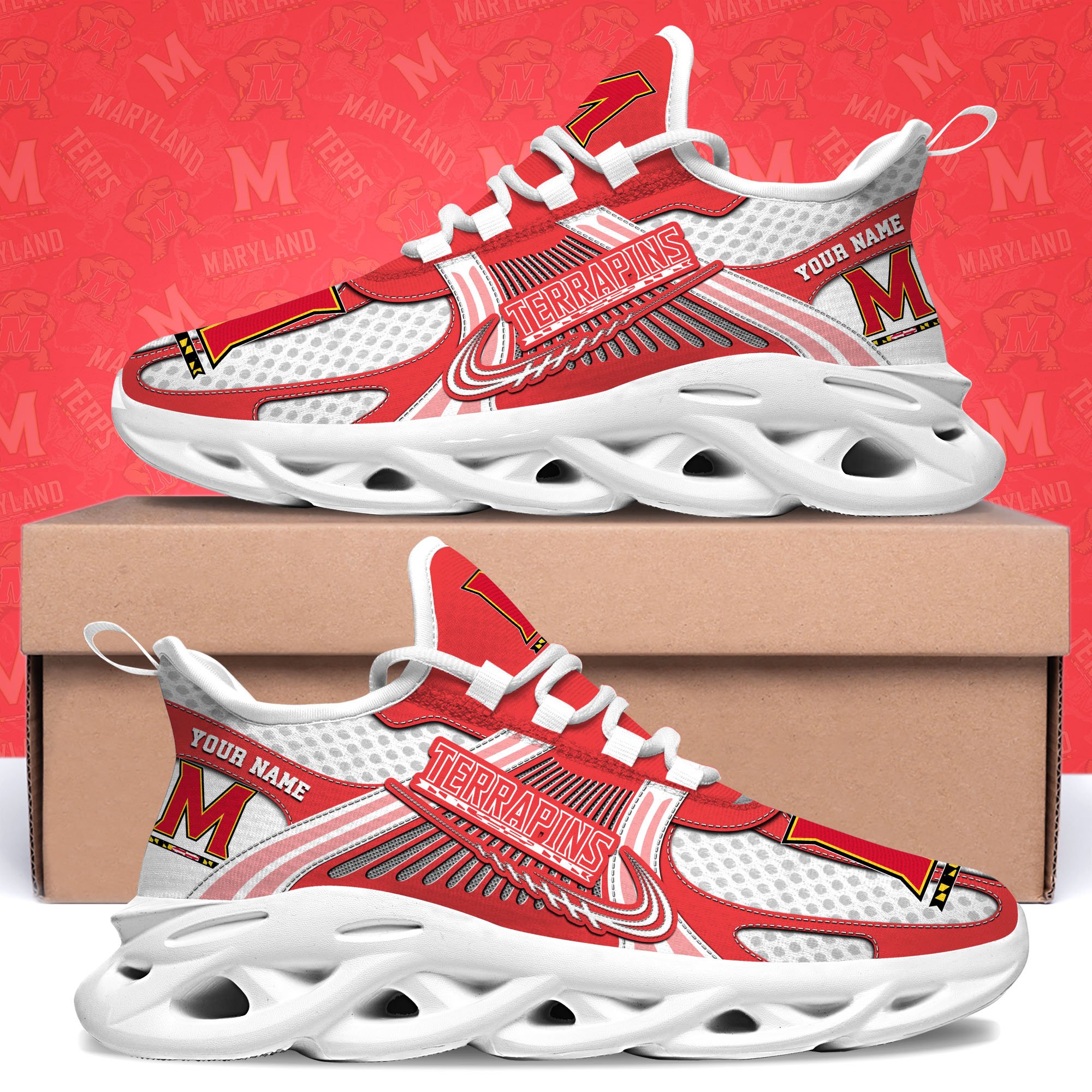maryland terrapins clunky sneakers custom your name sport sneakers sport gifts for fan gifts for him 3295 ylpdz