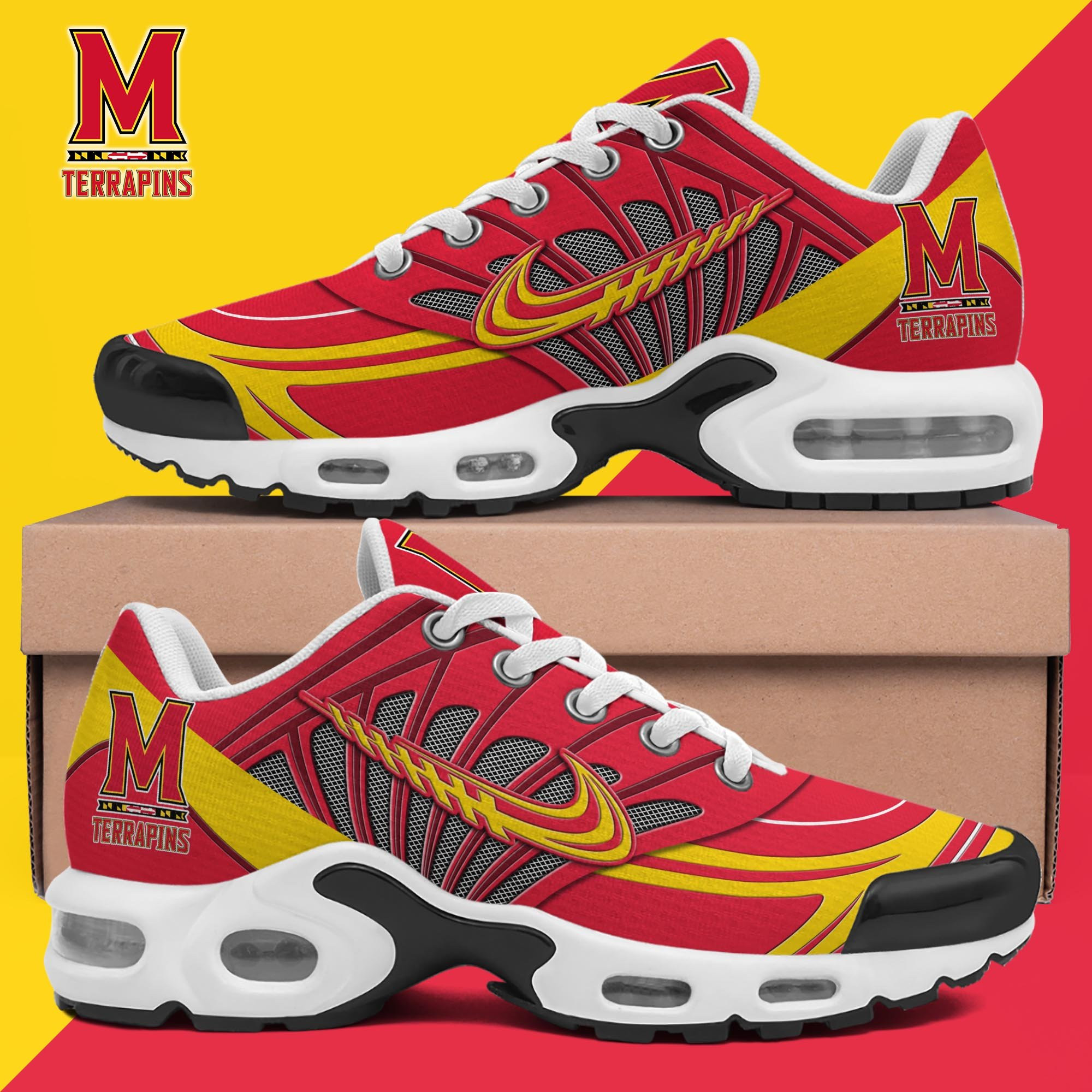 Maryland Terrapins TN Shoes 2026 Version Custom Name 135