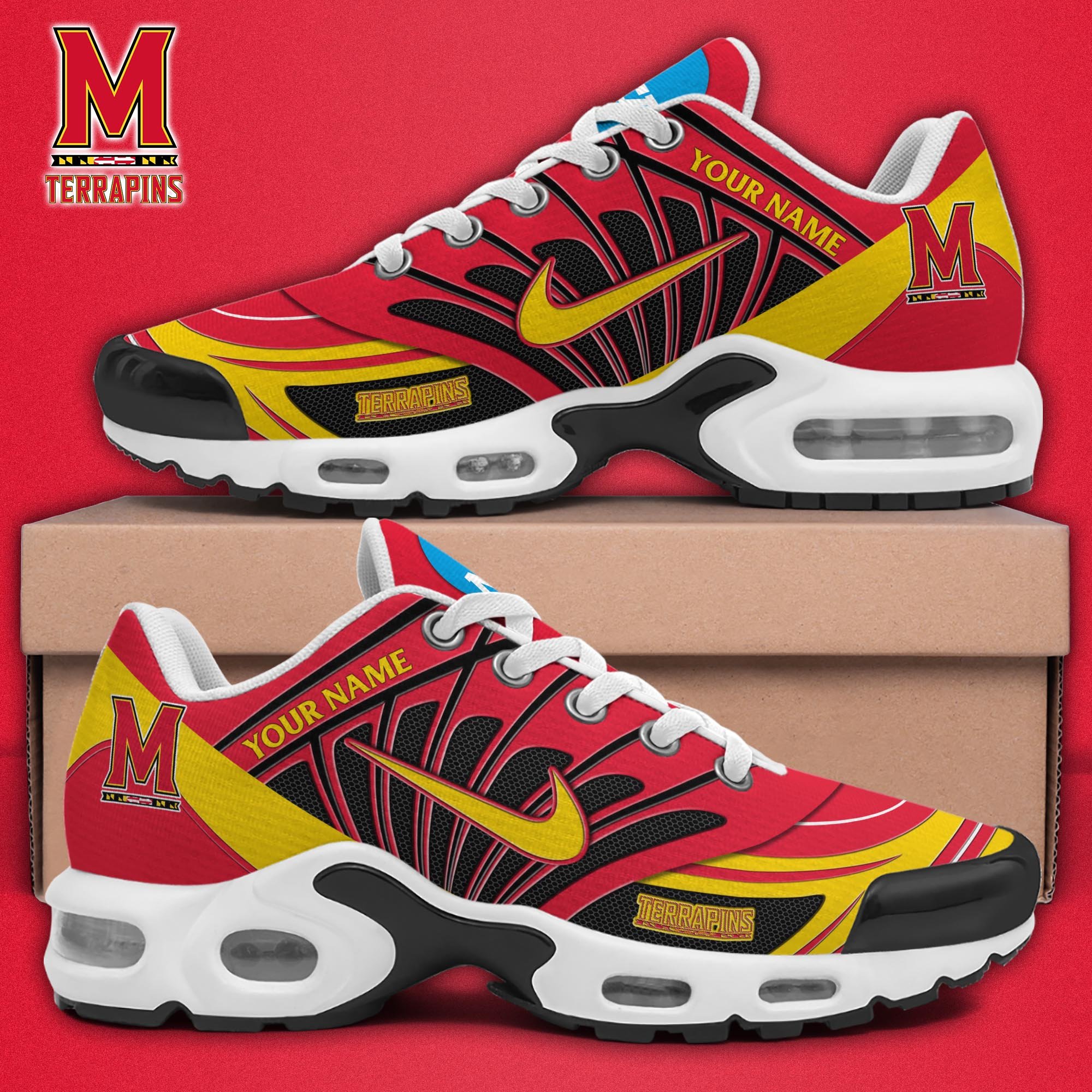 Maryland Terrapins TN Shoes 2026 Version Custom Name 
