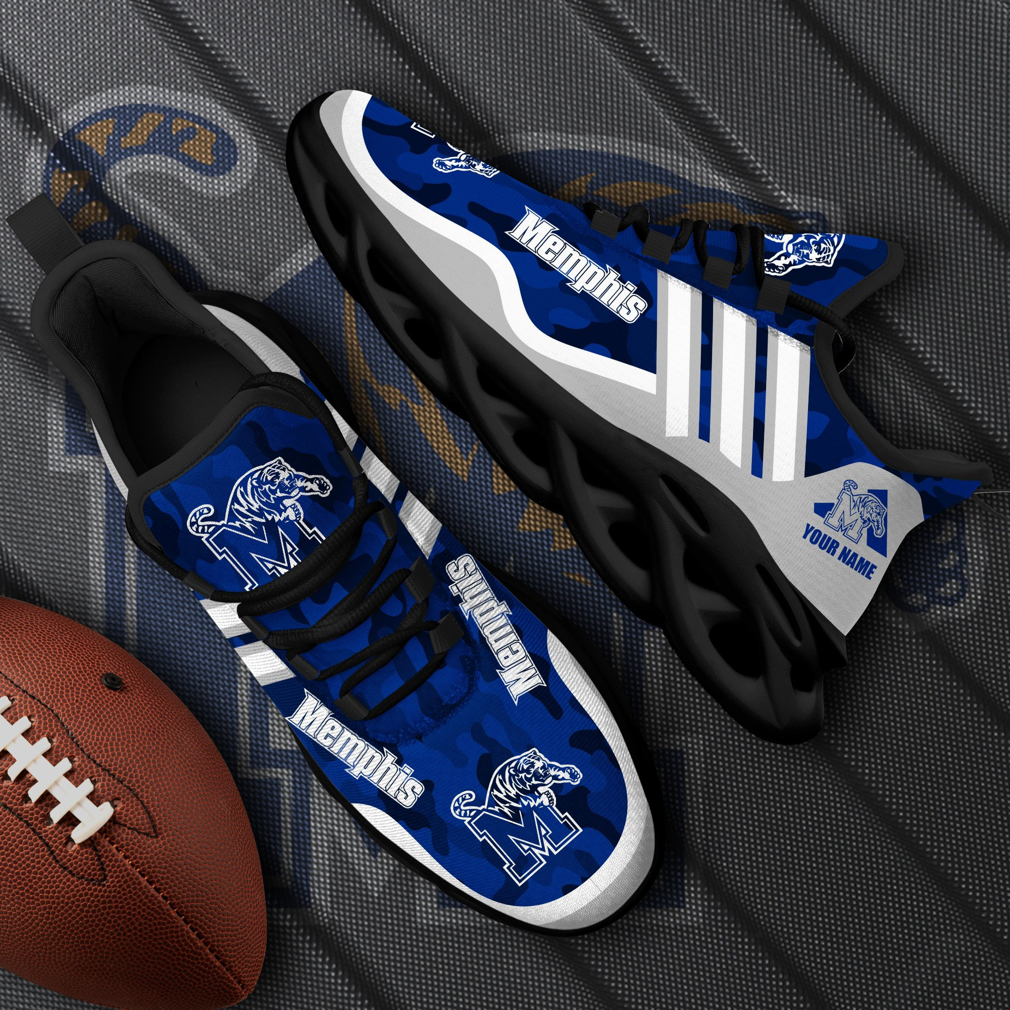 Memphis Tigers Black Max Soul Shoes 2026 Versions Custom Name 466