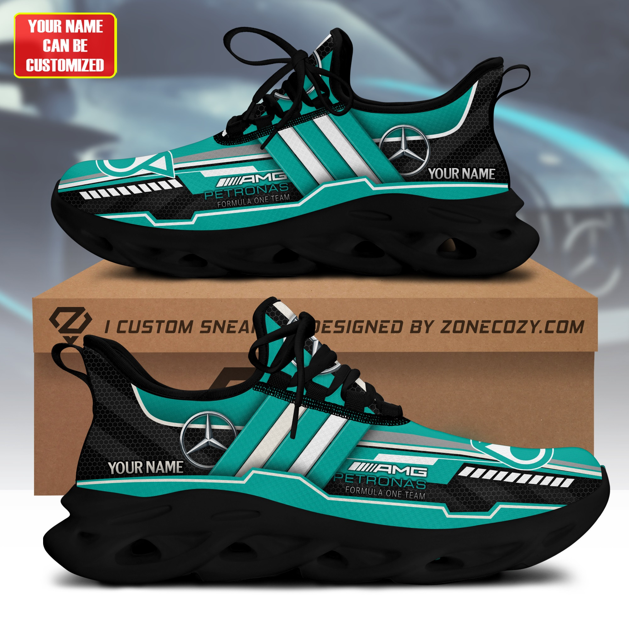 Mercedes  AMG Petronas Layer Chunky Custom Sneaker