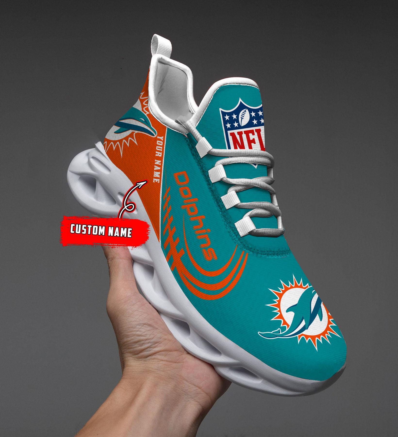 miami dolphins black max soul shoes 2026 versions custom name 630 6432 hdpgc