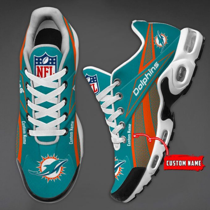 miami dolphins custom name shoes air cushion sneakers 8065 zv815