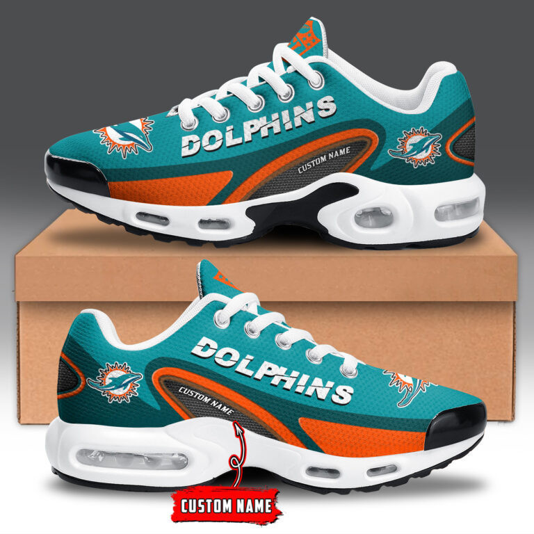Miami Dolphins Personalized Name Team Logo Mix Colors Oval Line TN Shoes Air Cushion Sneakers