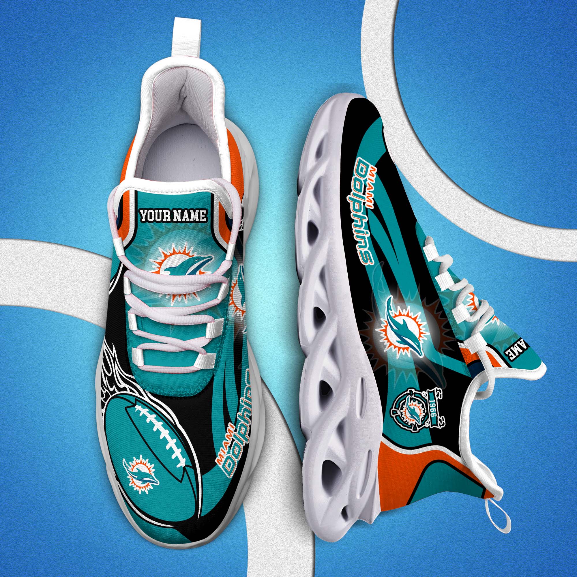 miami dolphins white c sneakers 2026 version personalized your name 090 4446 4s2jz