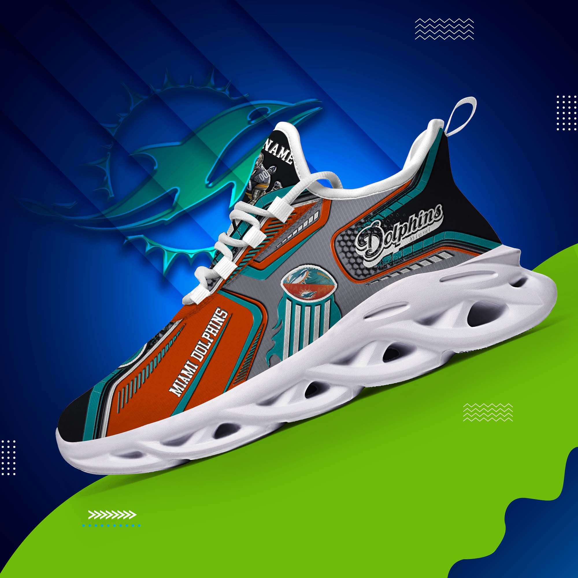 miami dolphins white c sneakers 2026 version personalized your name sport sneakers sport gifts ph605 9453 l4icn