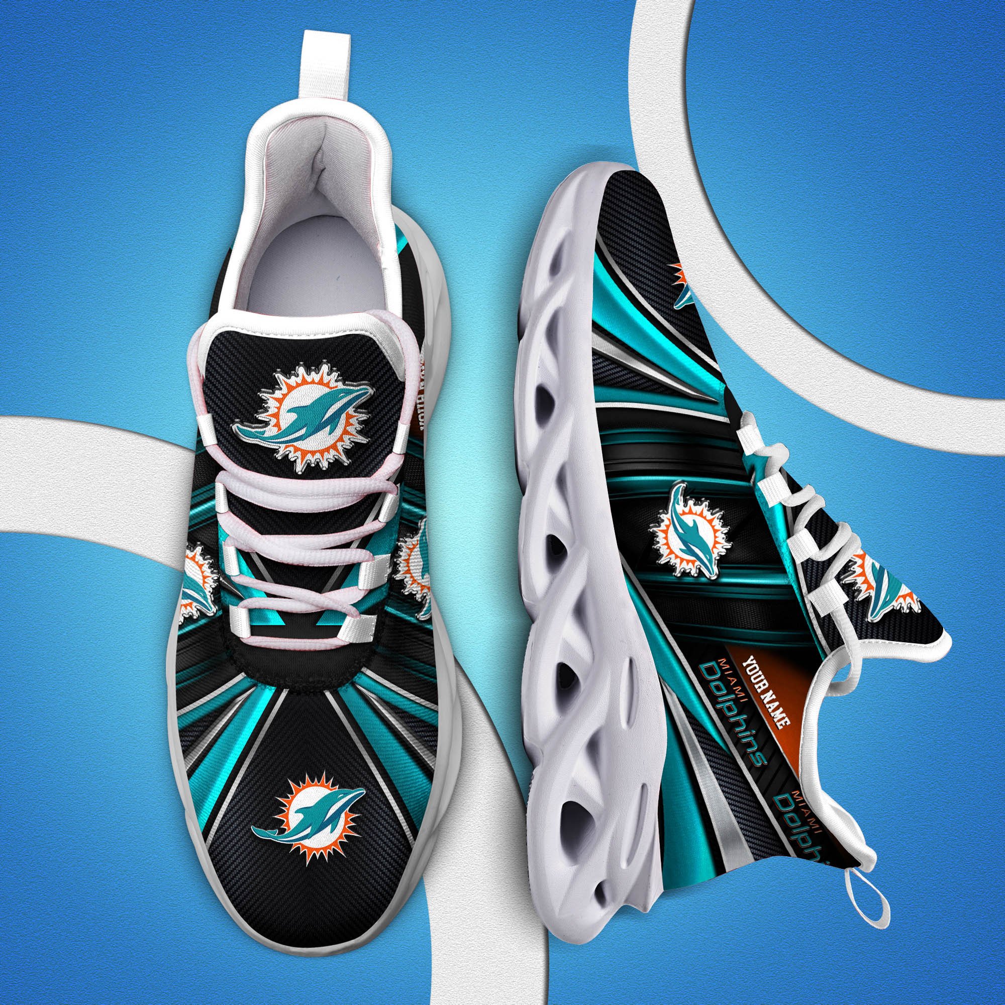 miami dolphins white c sneakers 2026 version personalized your name sport team sneakers sport gifts ph892 1253 ua2pm