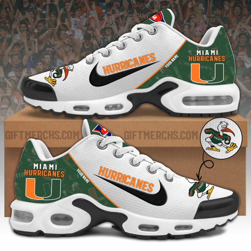 Miami Hurricanes TN Shoes 2026 Version Custom Name, Shoes For Sport Fan, Sport Gifts PH270