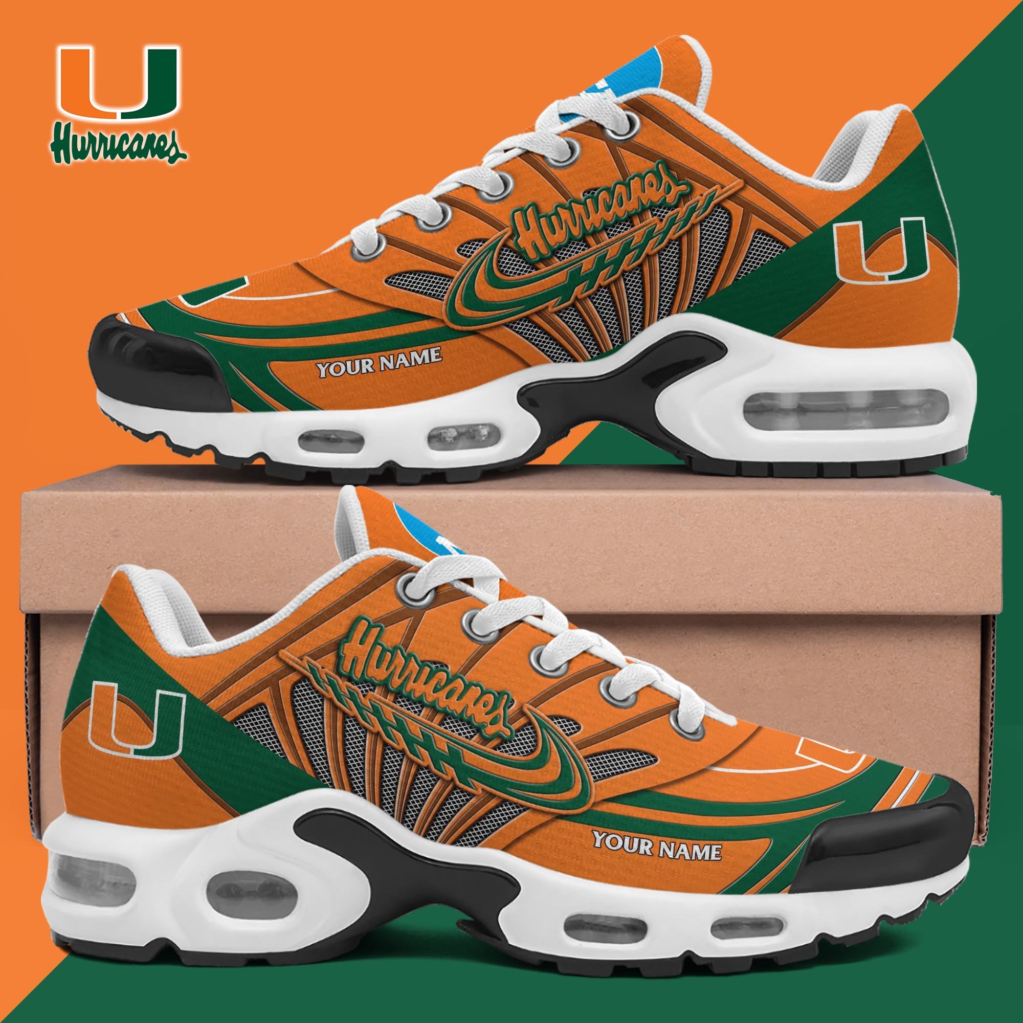 Miami Hurricanes TN Shoes 2026 Version Custom Your Name 