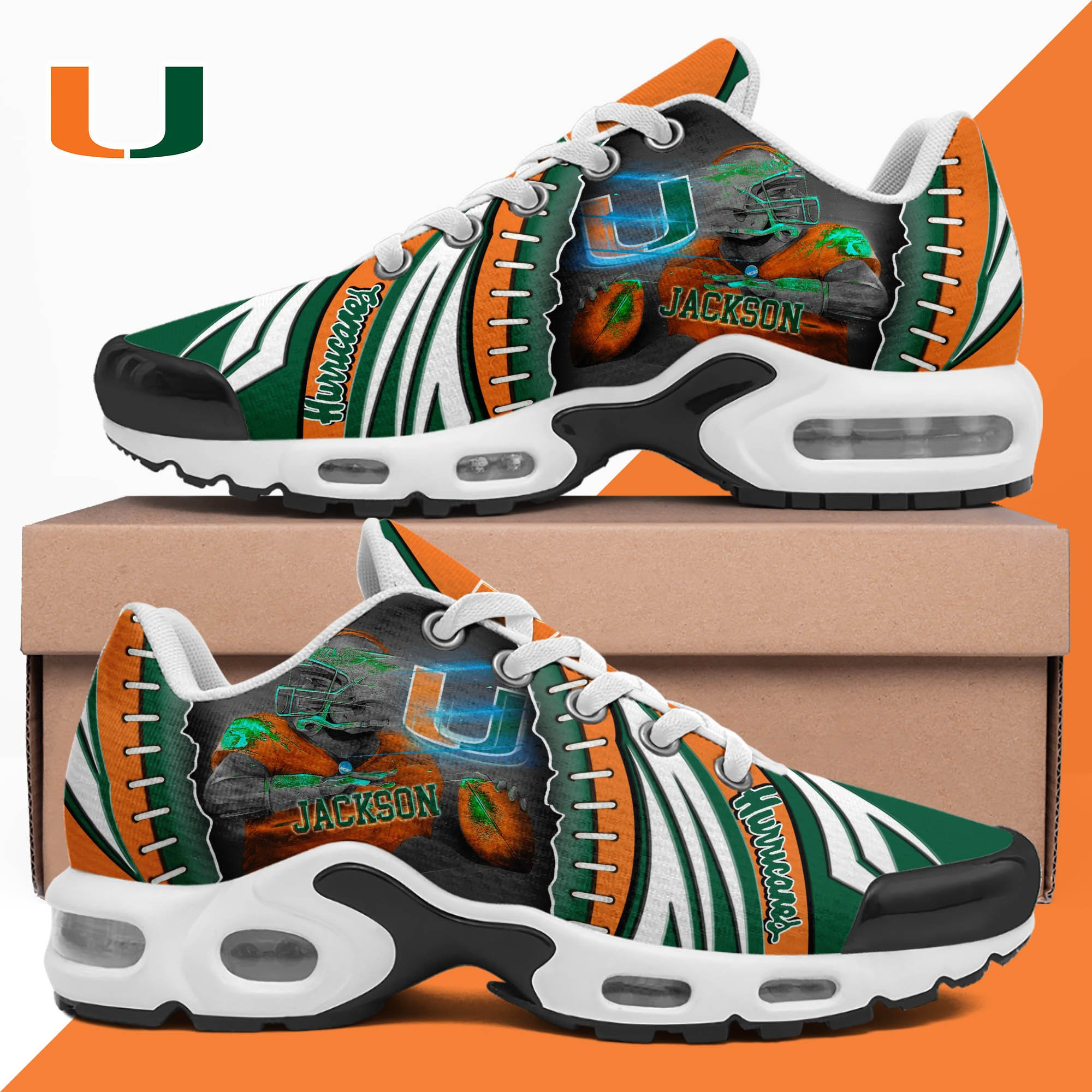 Miami Hurricanes TN Shoes 2026 Version Custom Your Name 919