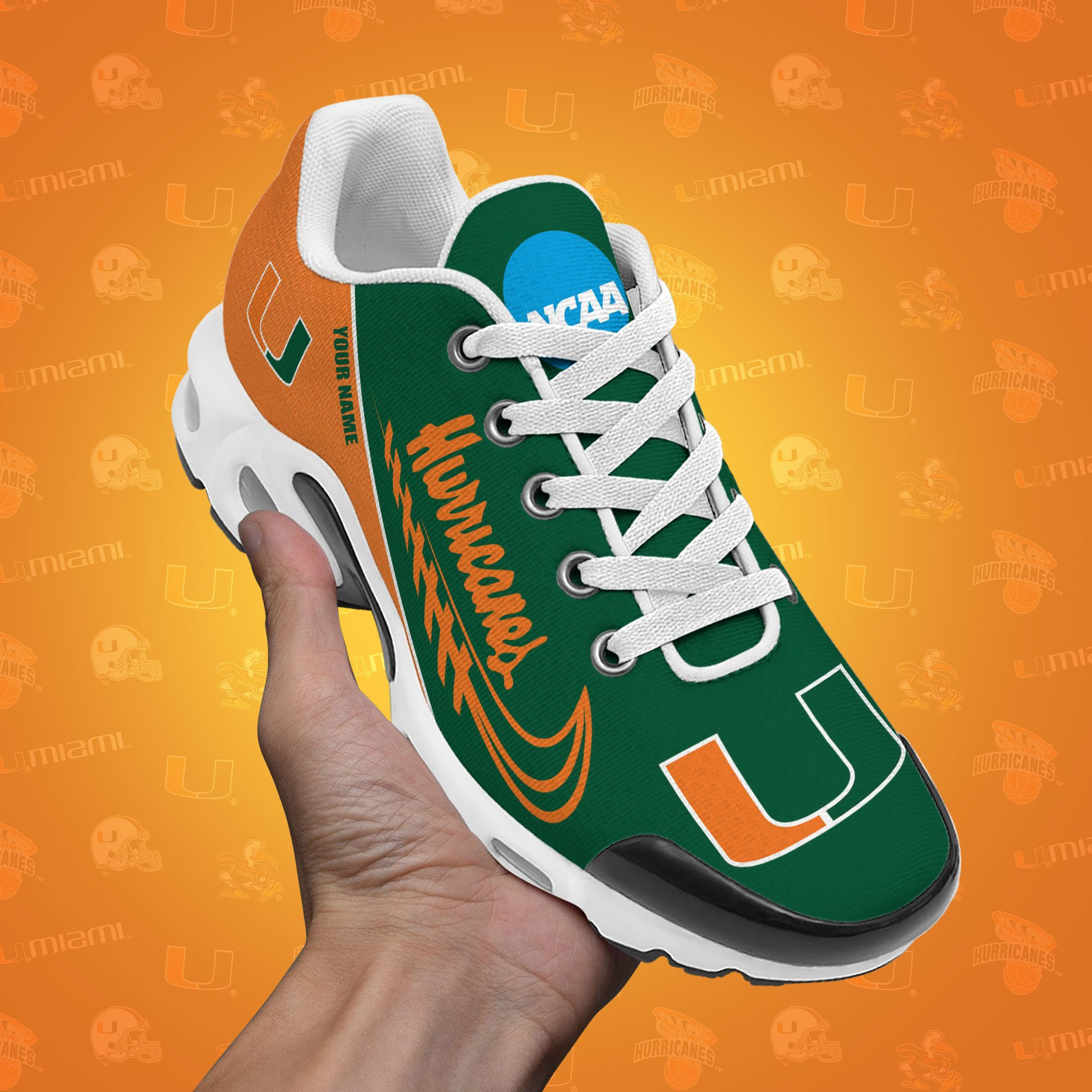 Miami Hurricanes TN Shoes Custom Your Name 514